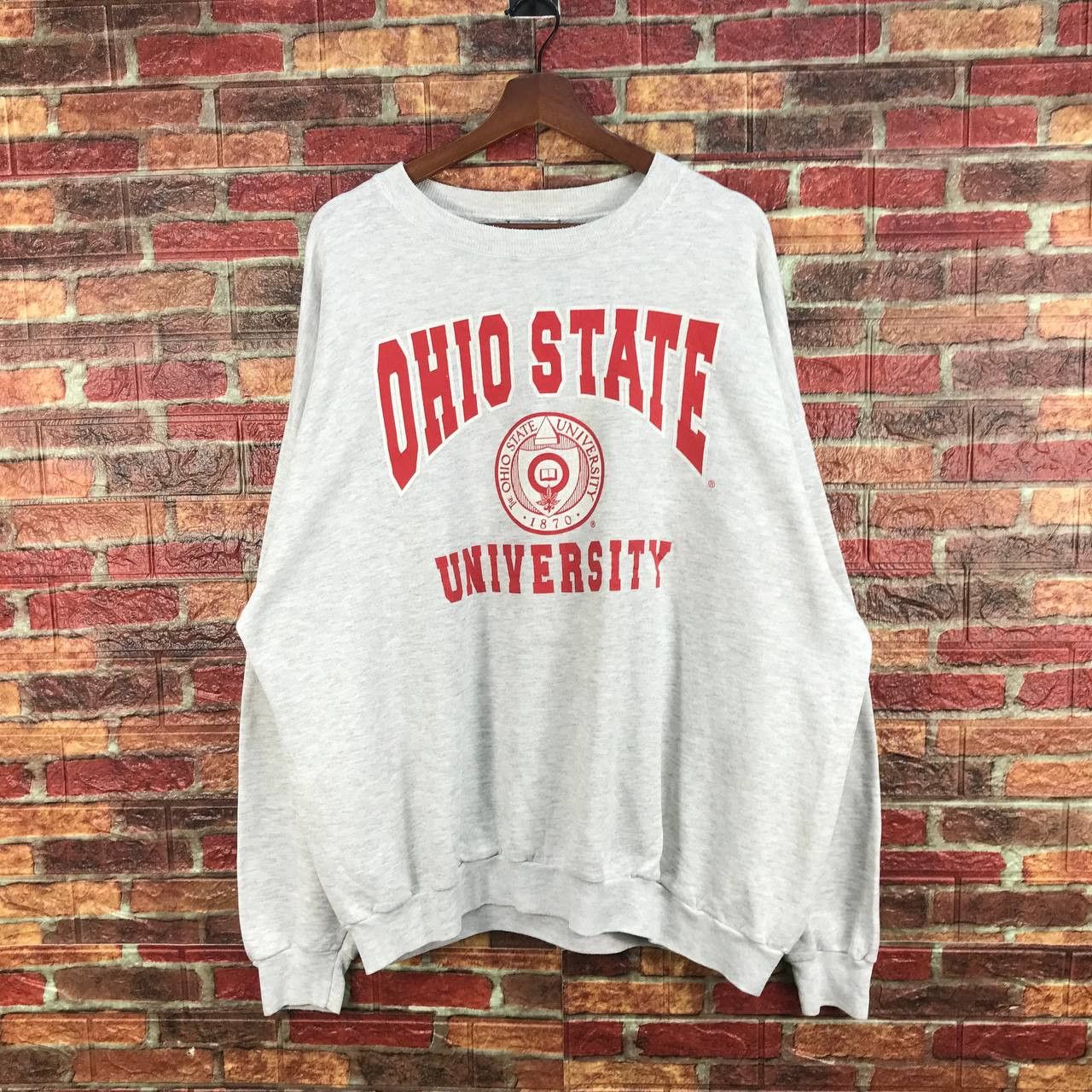 Vintage RARE VINTAGE 90S OHIO UNIVERSITY BAGGY CREWNECK Size US XXL / EU 58 / 5 - 4 Thumbnail
