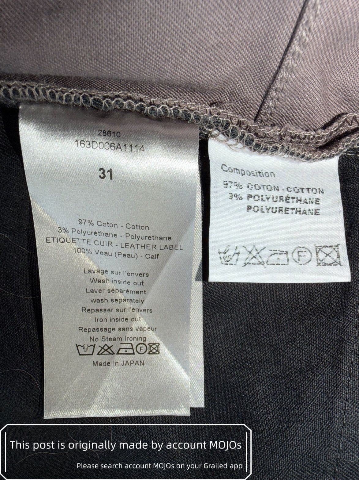 Dior Sz 31 Dior Homme Light Brown Skinny Fit Denim mojos1050 Size US 31 - 4 Thumbnail