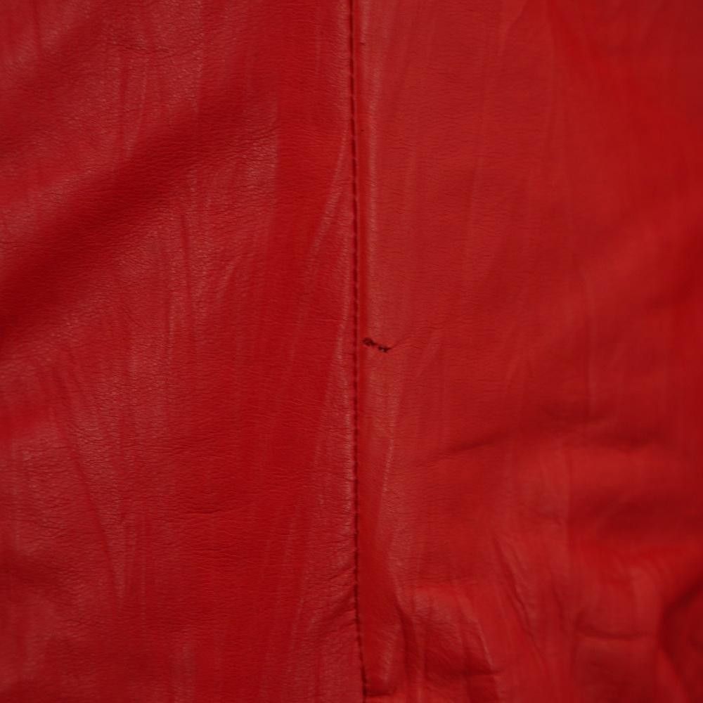 Designer Vintage Derri Designs Red Leather Moto Jacket Size S Size S / US 4 / IT 40 - 9 Thumbnail