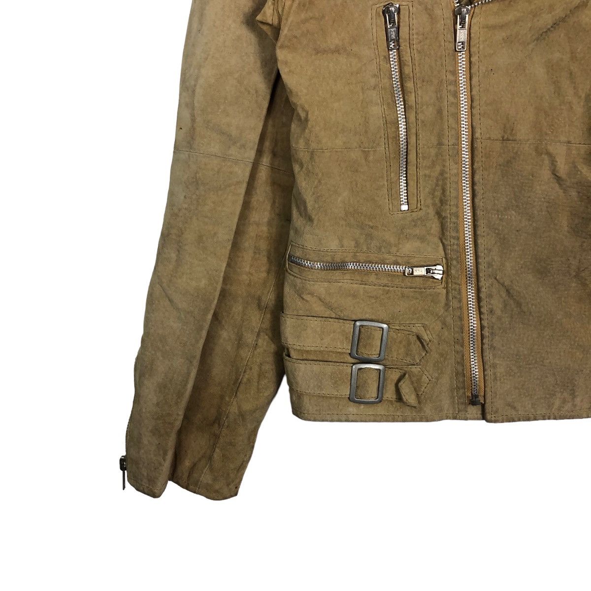 Genuine Leather 🔥90’s Vintage Double Breast Genuine Leather Jacket Racing Size US M / EU 48-50 / 2 - 4 Thumbnail
