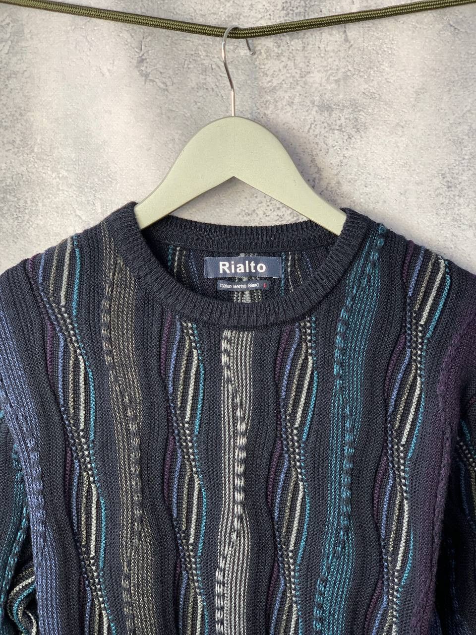 Coogi Rialto Italian Merino Blend Coogi Style Cable Knit Sweater Size L / US 10 / IT 46 - 4 Thumbnail