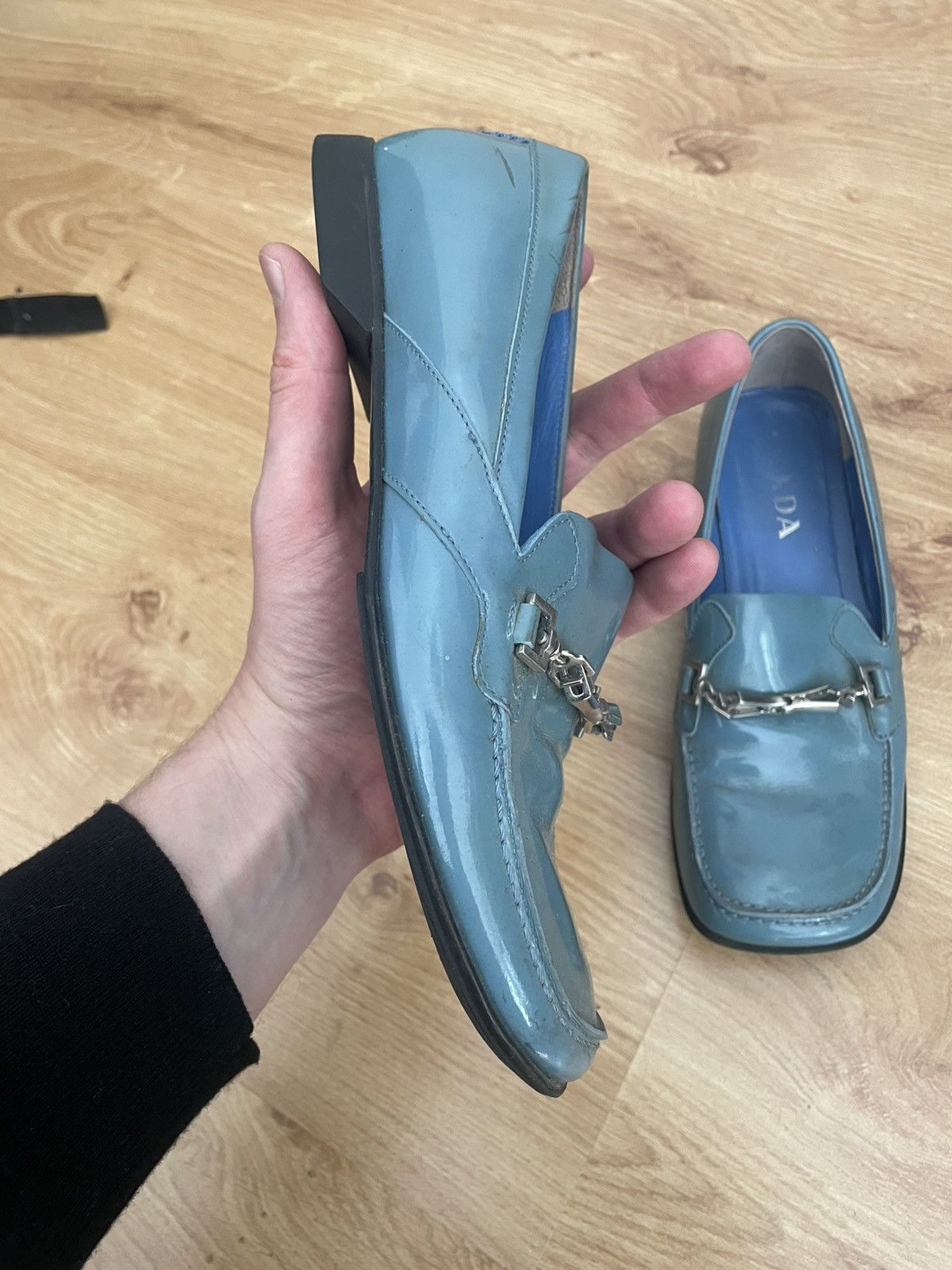 Prada Prada shiny leather loafer SS99 Size US 7.5 / IT 37.5 - 4 Thumbnail