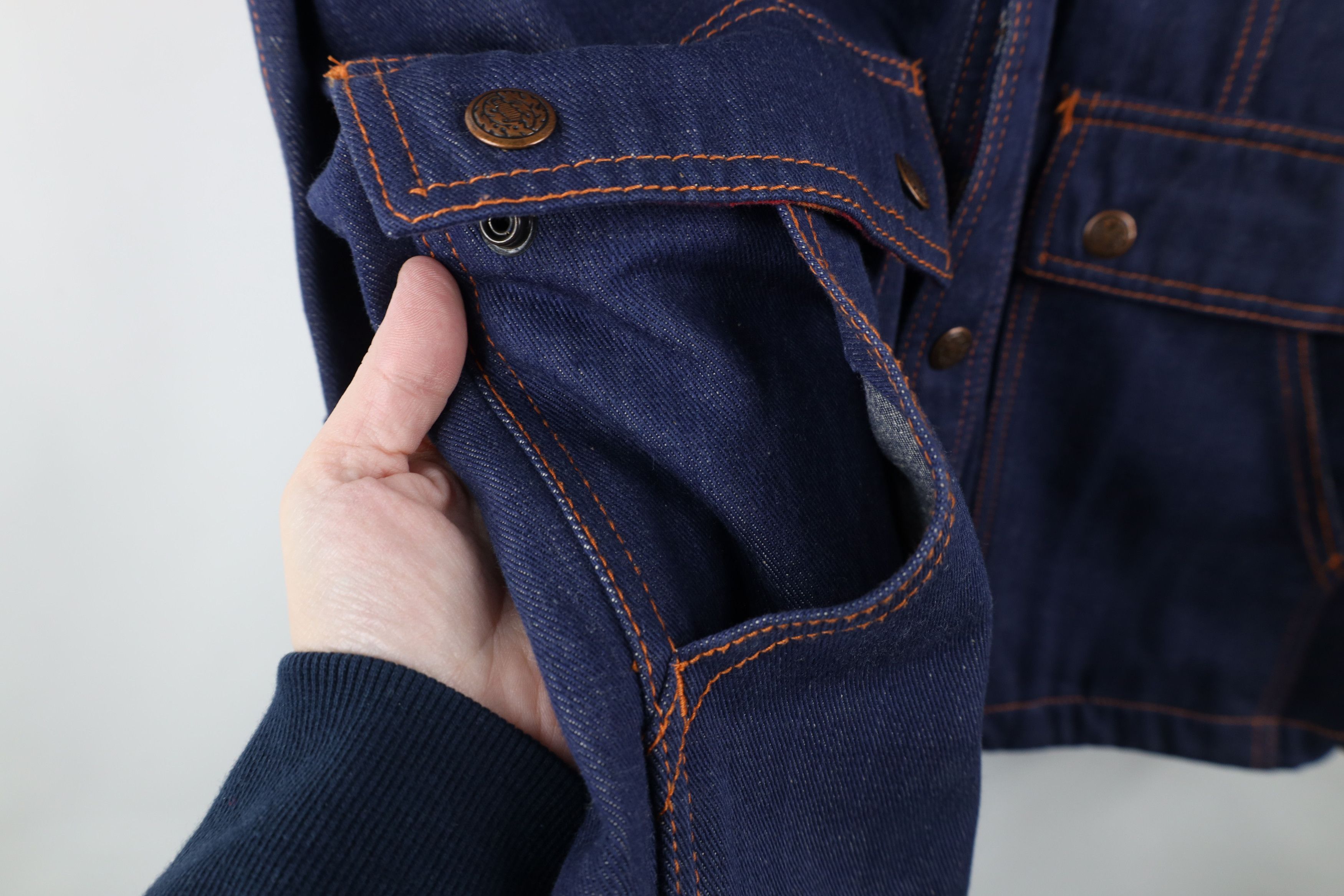 Vintage Vintage 60s 70s Streetwear Collar Denim Jean Parka Jacket Size US L / EU 52-54 / 3 - 7 Thumbnail