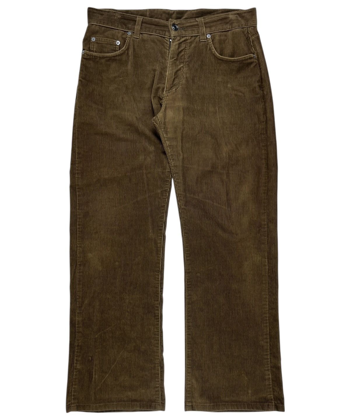 Gucci Gucci Tom Ford Leather Patch Wide Leg Corduroy Jeans Brown Size US 32 / EU 48 - 1 Thumbnail