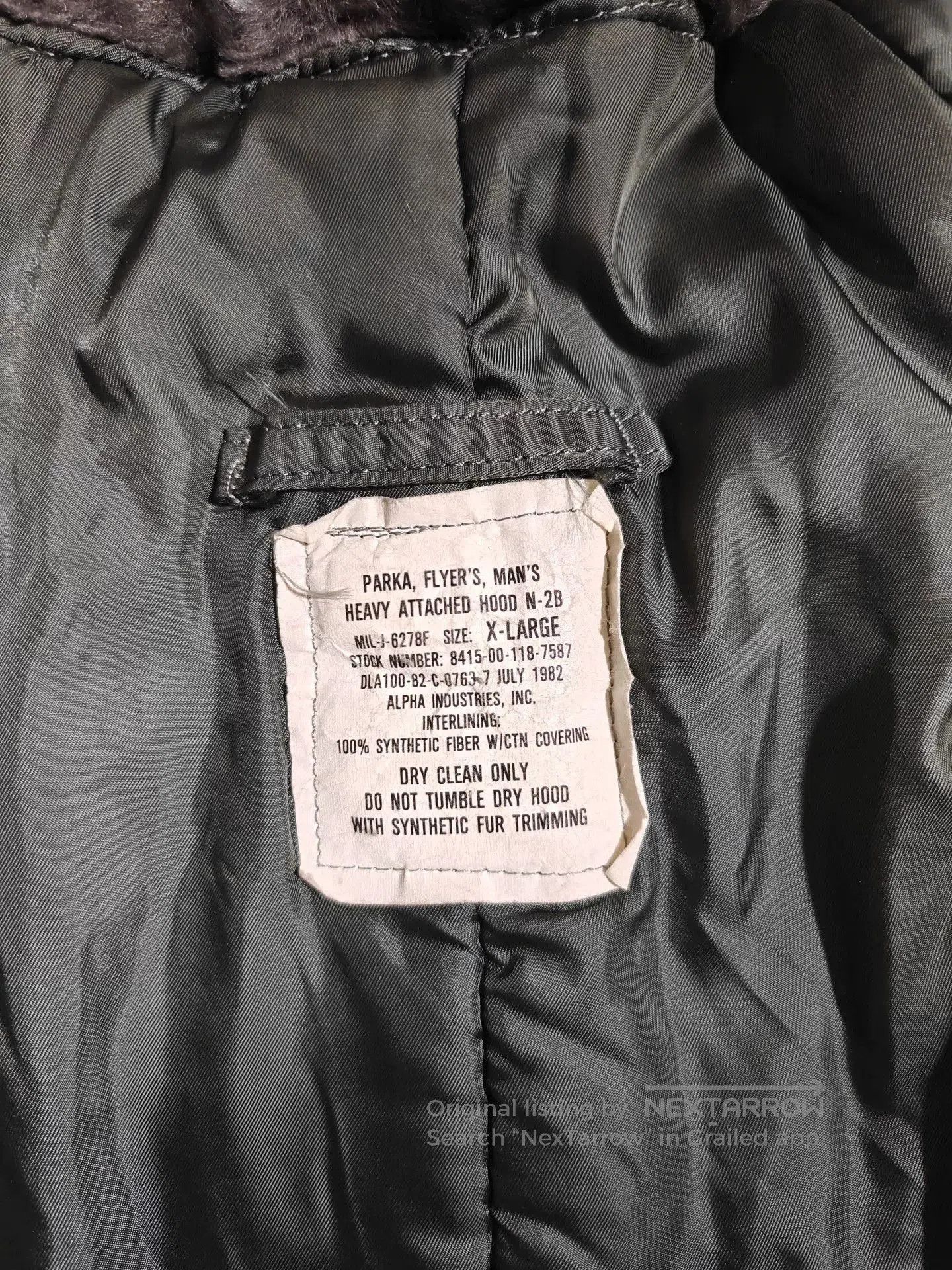 Vintage US Military N2B Jacket. Size US XL / EU 56 / 4 - 6 Thumbnail