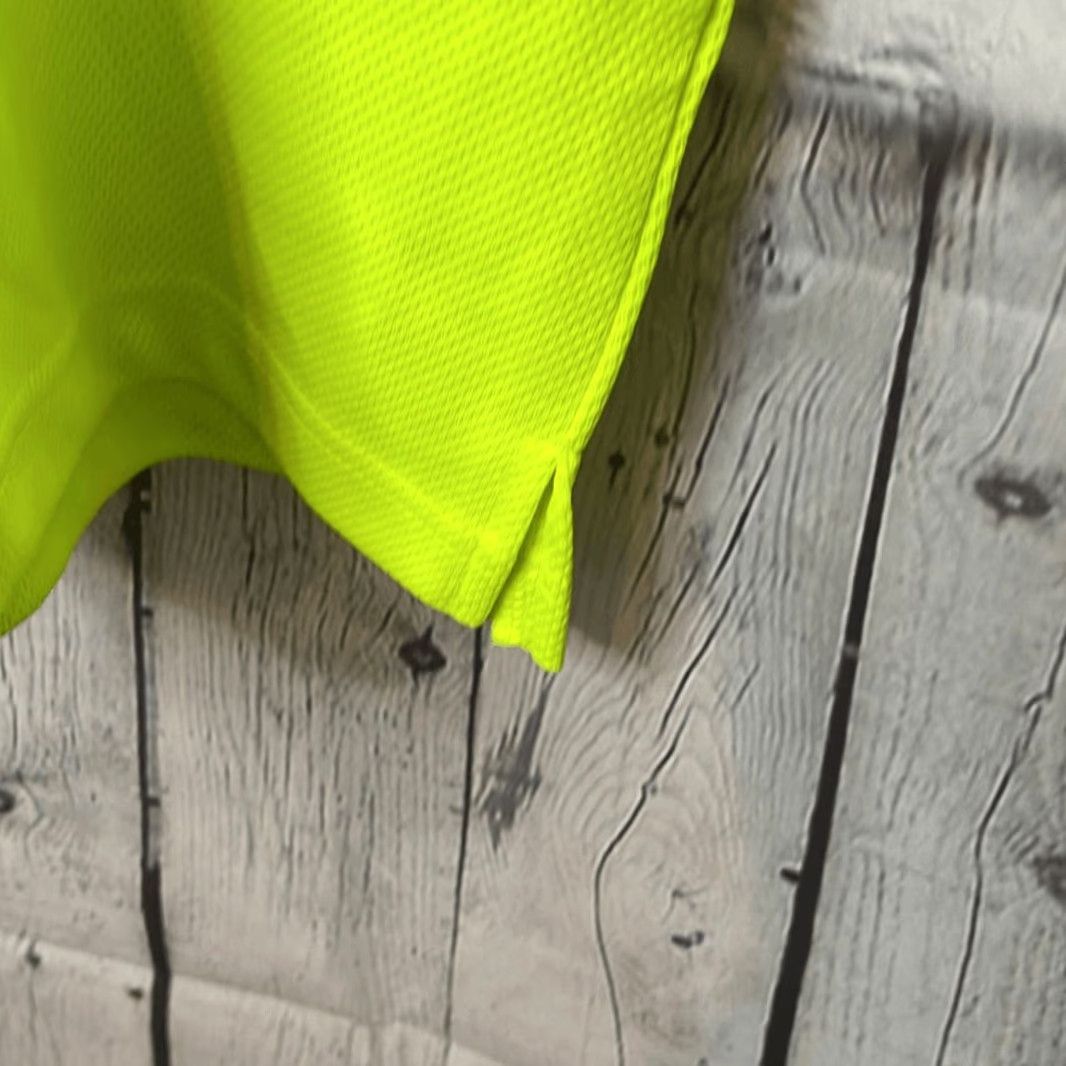 Vintage Tri-Mountain Men’s Lime Green Safety Shirt 3XL Short Sleeve T-Shirt ANSI/ISEA 107-2010 Style 222 Class 2 Level 2, Front Pocket, Big & Tall Mens Shirt Size US XXL / EU 58 / 5 - 6 Thumbnail