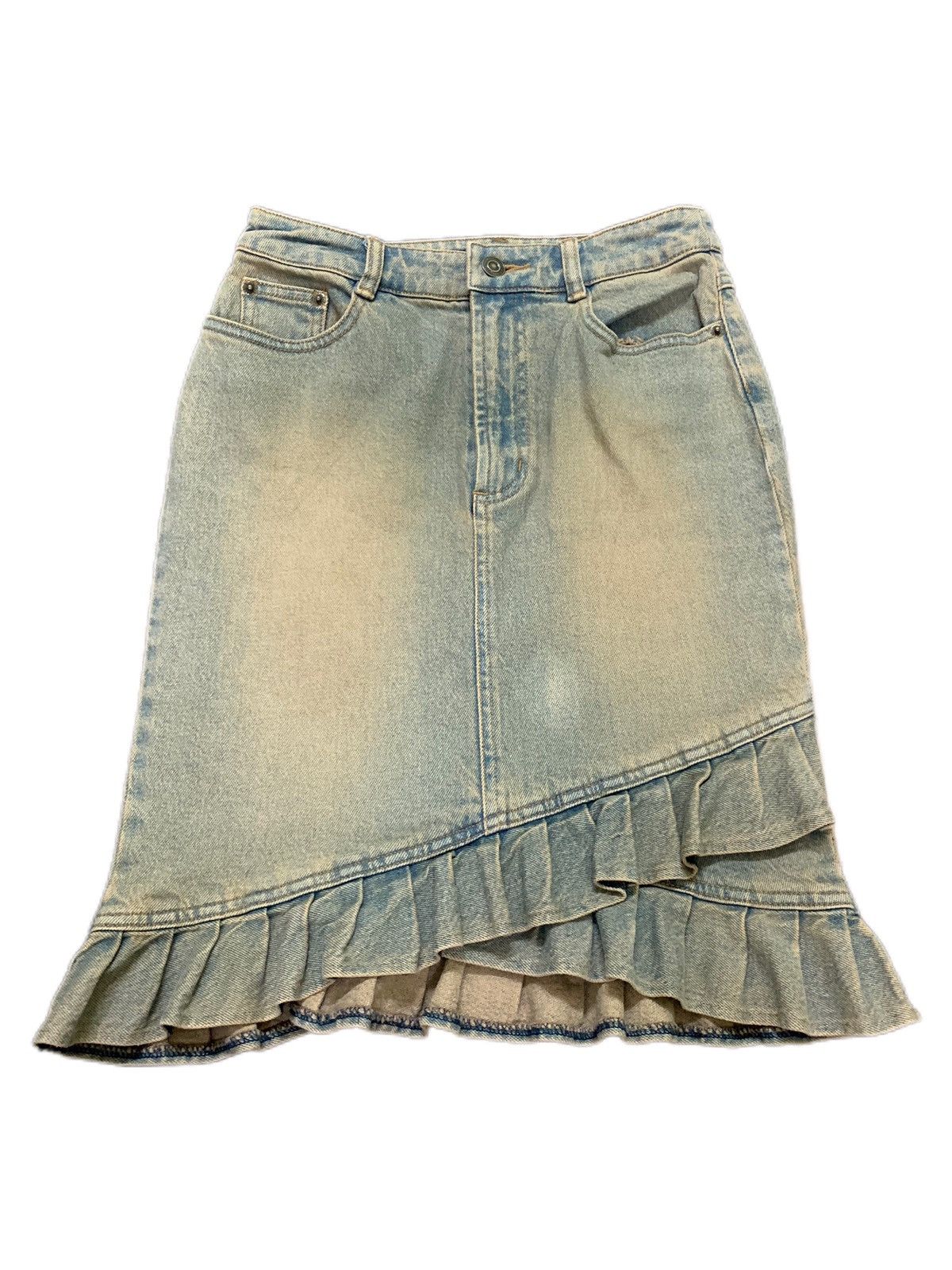 image of Beauty Beast x If Six Was Nine Super Rusty Mud Wash Skirt With Dope Layering Style, Women's (Size 2
