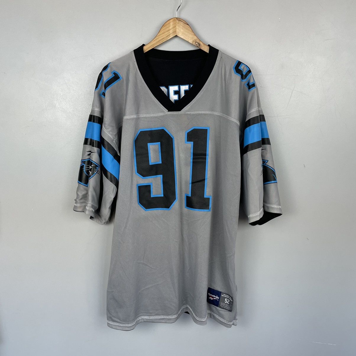 NFL × Vintage Kevin Greene Reebok bilateral Jersey Carolina Panthers #91 Size US L / EU 52-54 / 3 - 2 Thumbnail