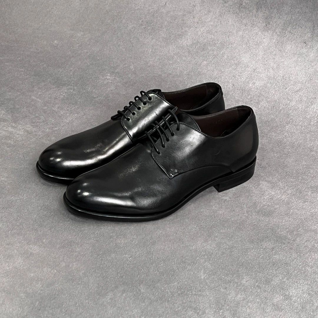 Hugo Boss HUGO BOSS Black Leather Lace-Up Men's Dress Shoes Size US 7 / EU 40 - 2 Thumbnail