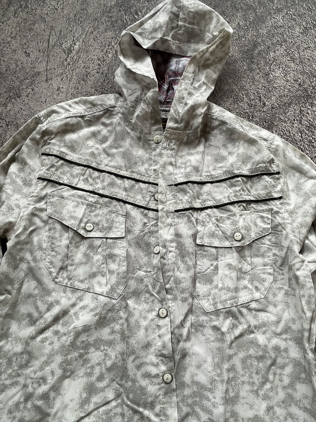 Japanese Brand Y2K 31040 Homme double layer acid wash shirt Size US M / EU 48-50 / 2 - 4 Thumbnail