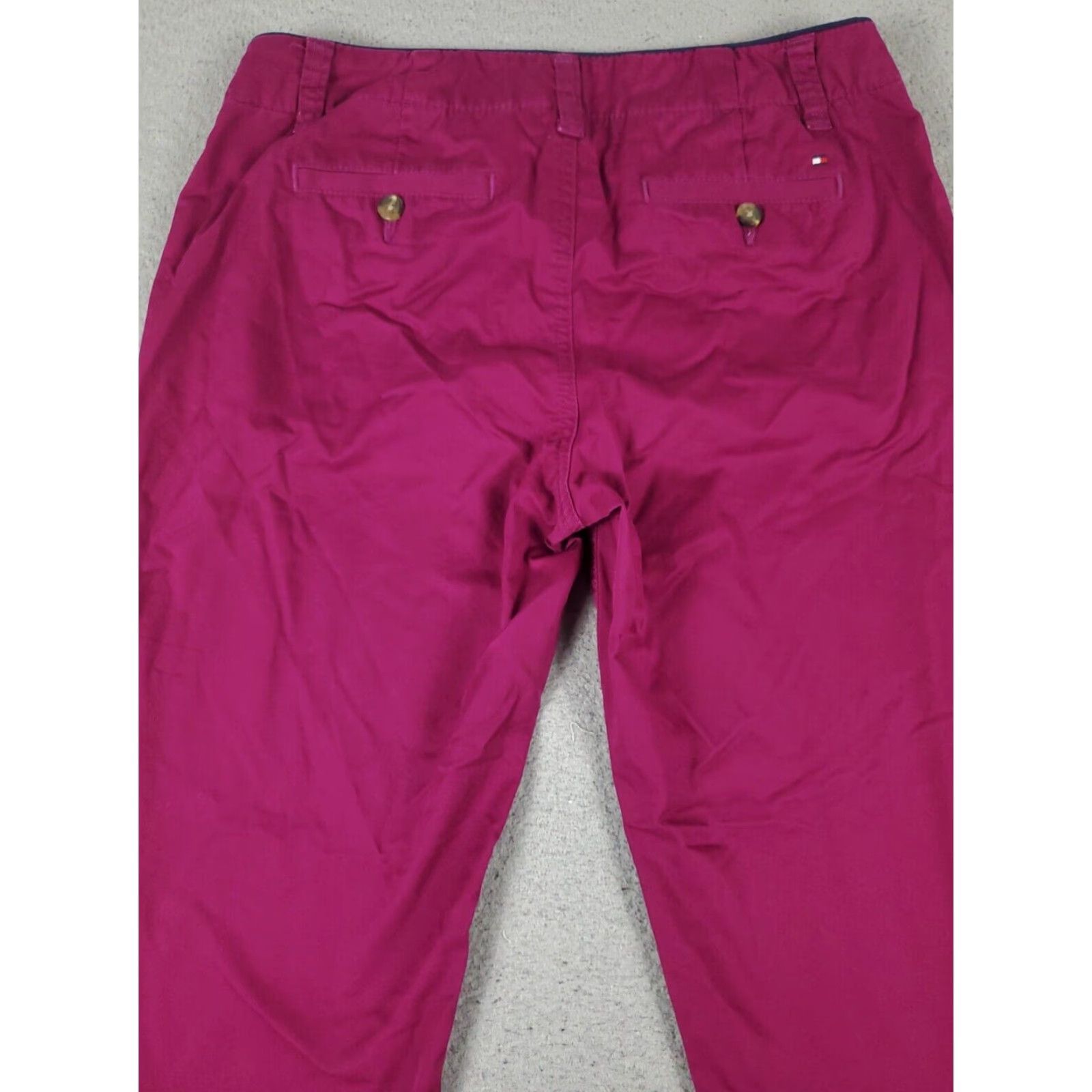 Tommy Hilfiger Tommy Hilfiger Chino Pants Womens Regular 4 Purple Straight Leg Flat Front Cotton Size 27" / US 4 / IT 40 - 7 Thumbnail
