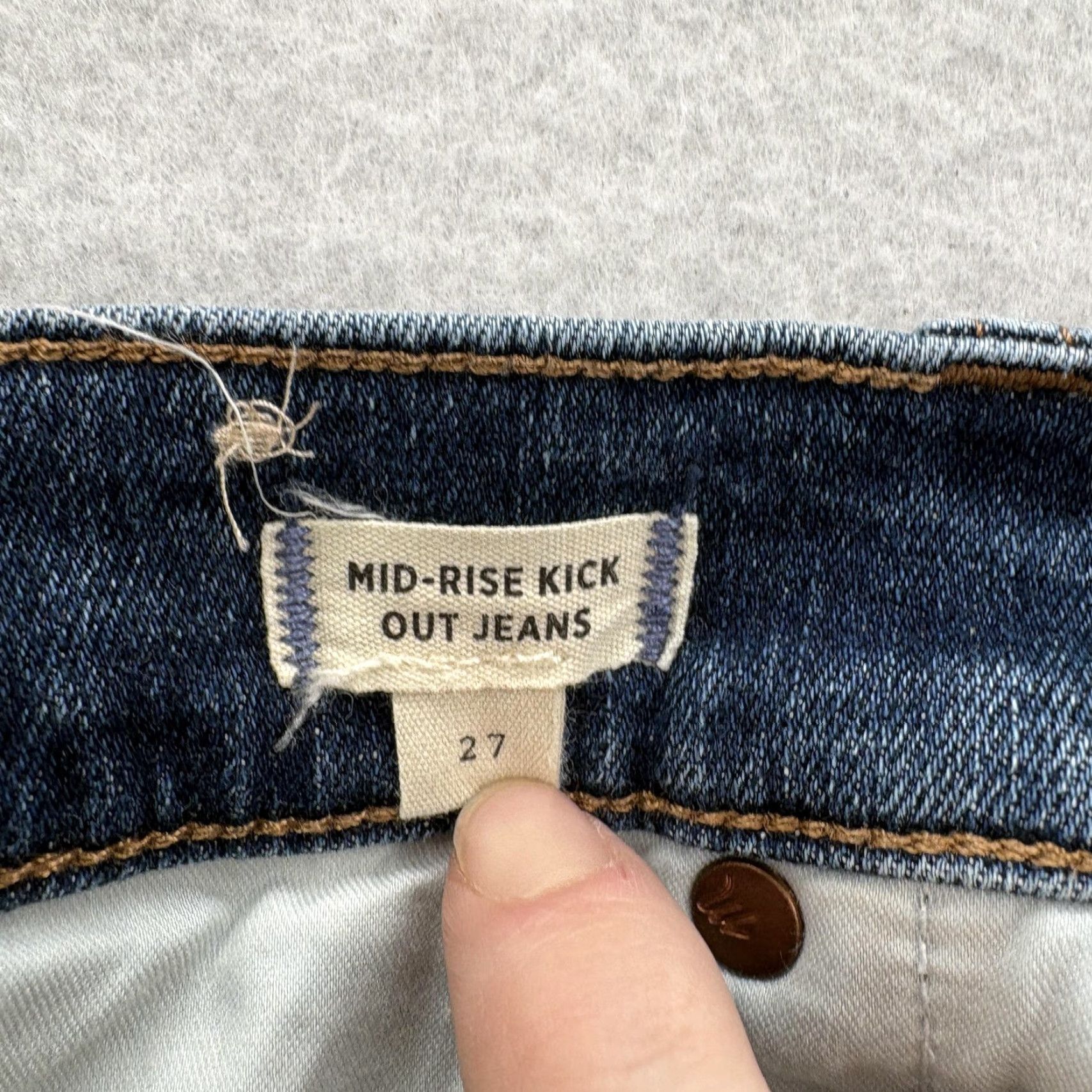 Madewell Madewell Jeans Womens 27 Blue Mid Rise Bootcut Stretch Denim Kick Out Preppy Slim Size 27" / US 4 / IT 40 - 5 Thumbnail