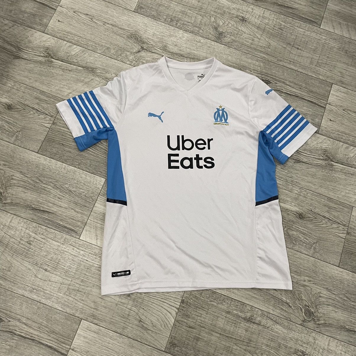 Puma Puma Olympique Marseille uber eats jersey droit au but tee Size US XL / EU 56 / 4 - 1 Thumbnail