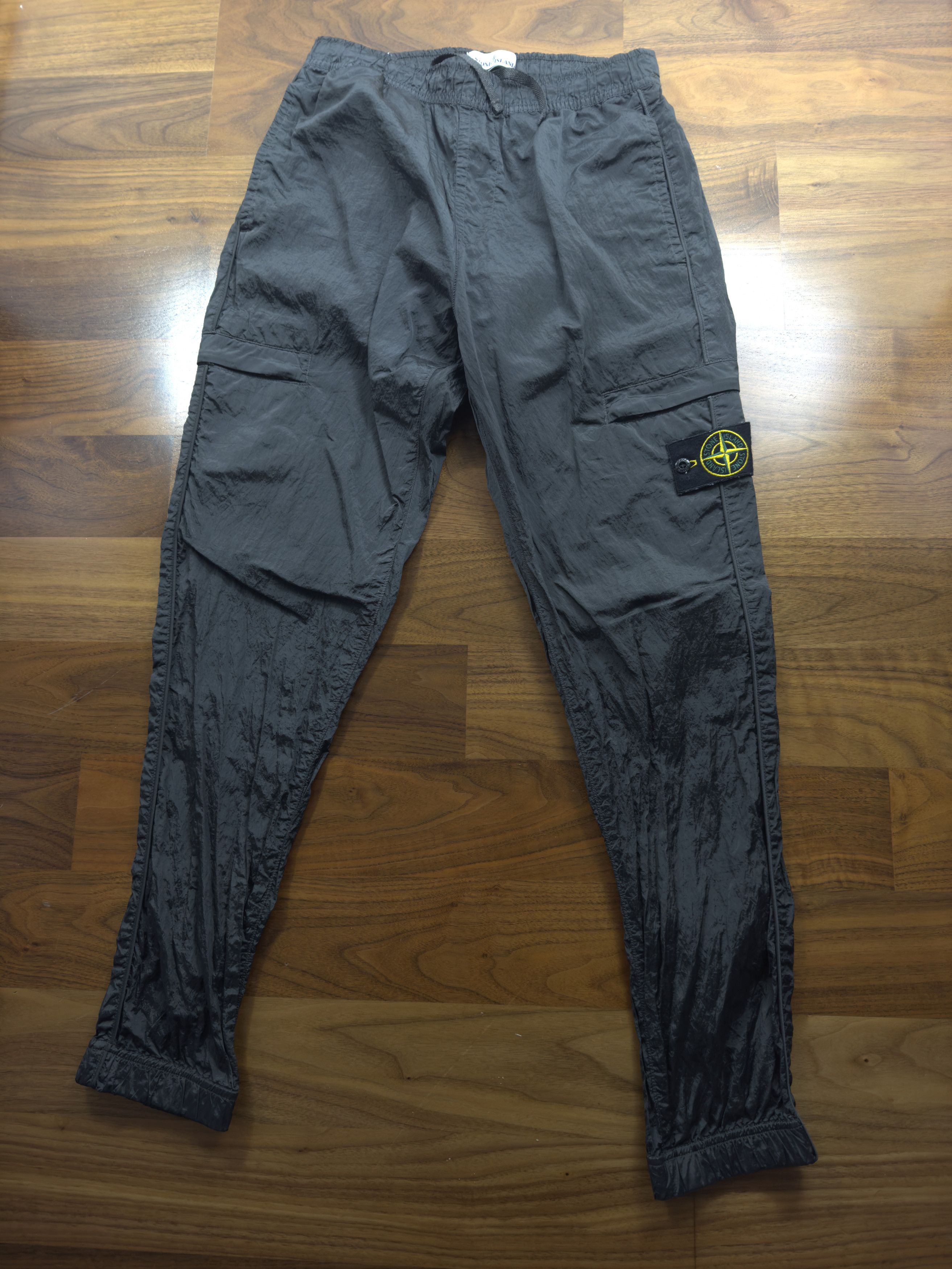 image of Stone Island Nylon Trousers in Black, Men's (Size 30)