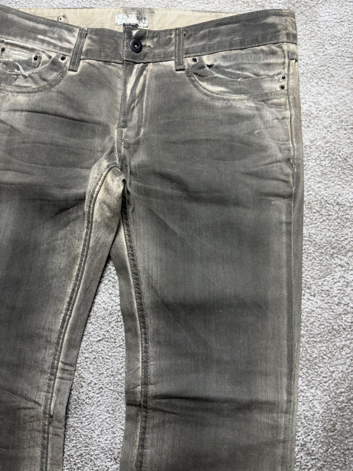 If Six Was Nine Distressed flare denim jeans pants Size US 33 - 4 Thumbnail