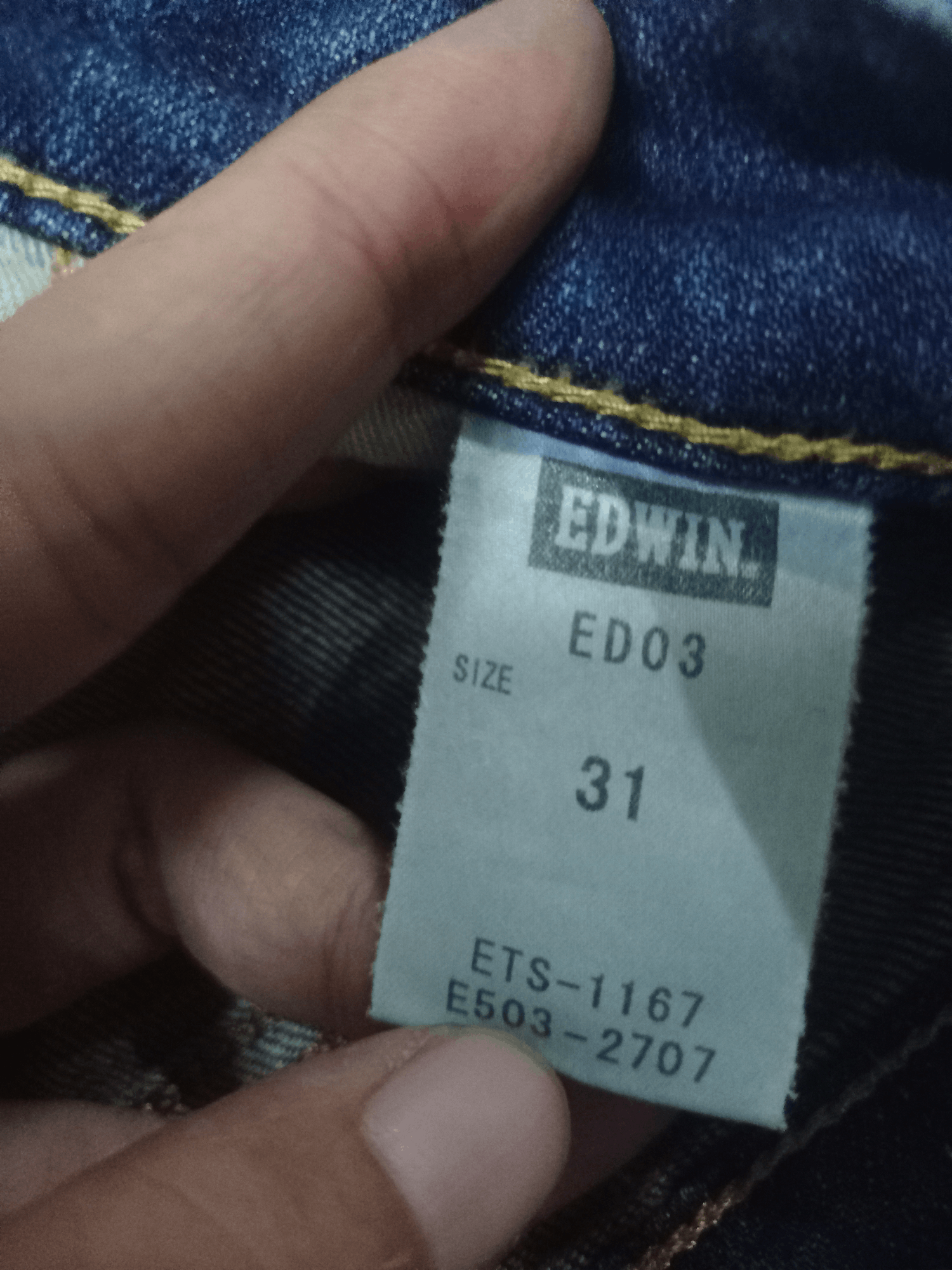 Edwin Vintage Japan Edwin ED03 Blue Wash Distressed Jeans 32x25 Size US 32 / EU 48 - 12 Thumbnail