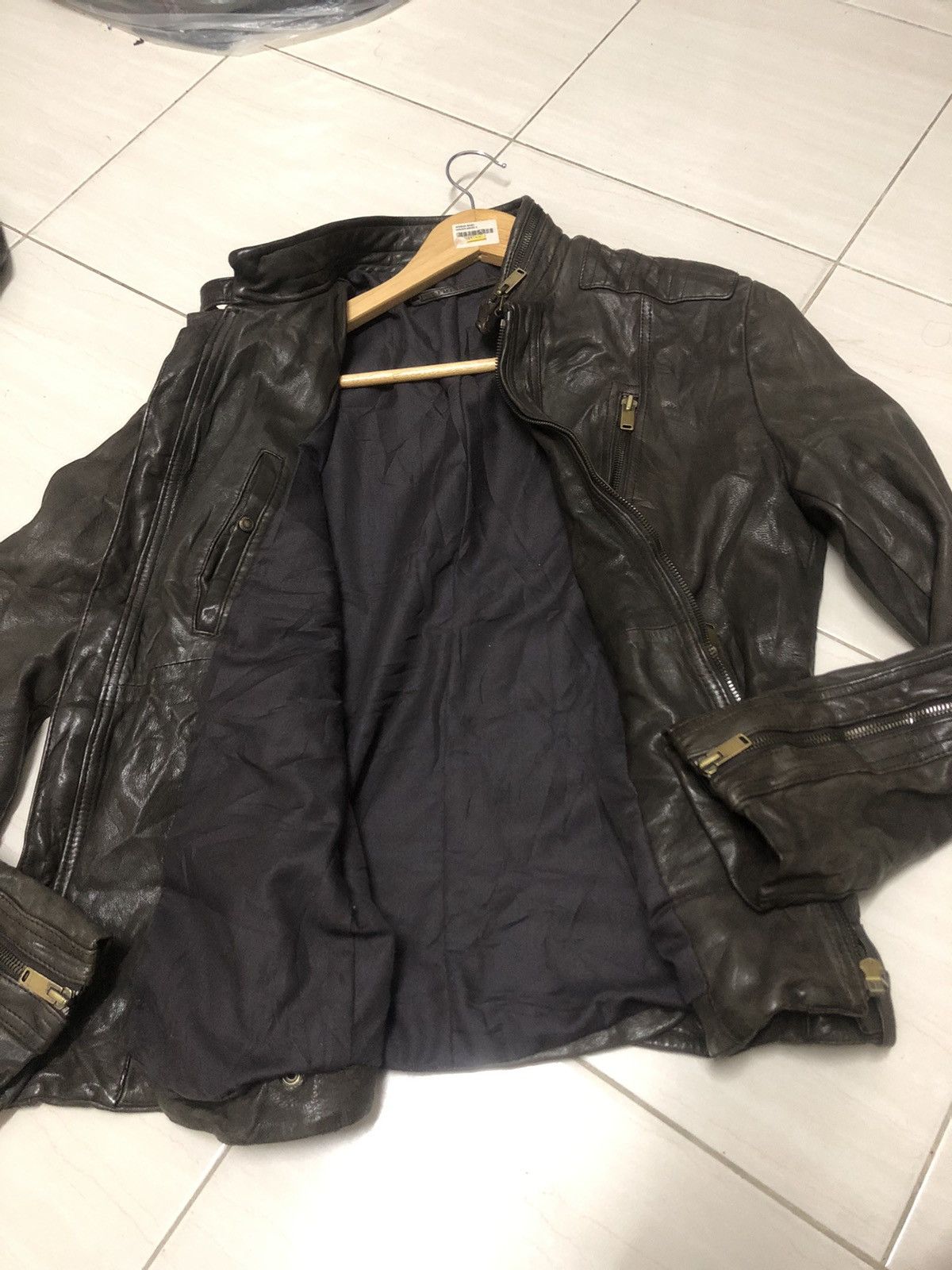 TIME HOMME Vtg leather jacket moto time homme Size US M / EU 48-50 / 2 - 19 Thumbnail