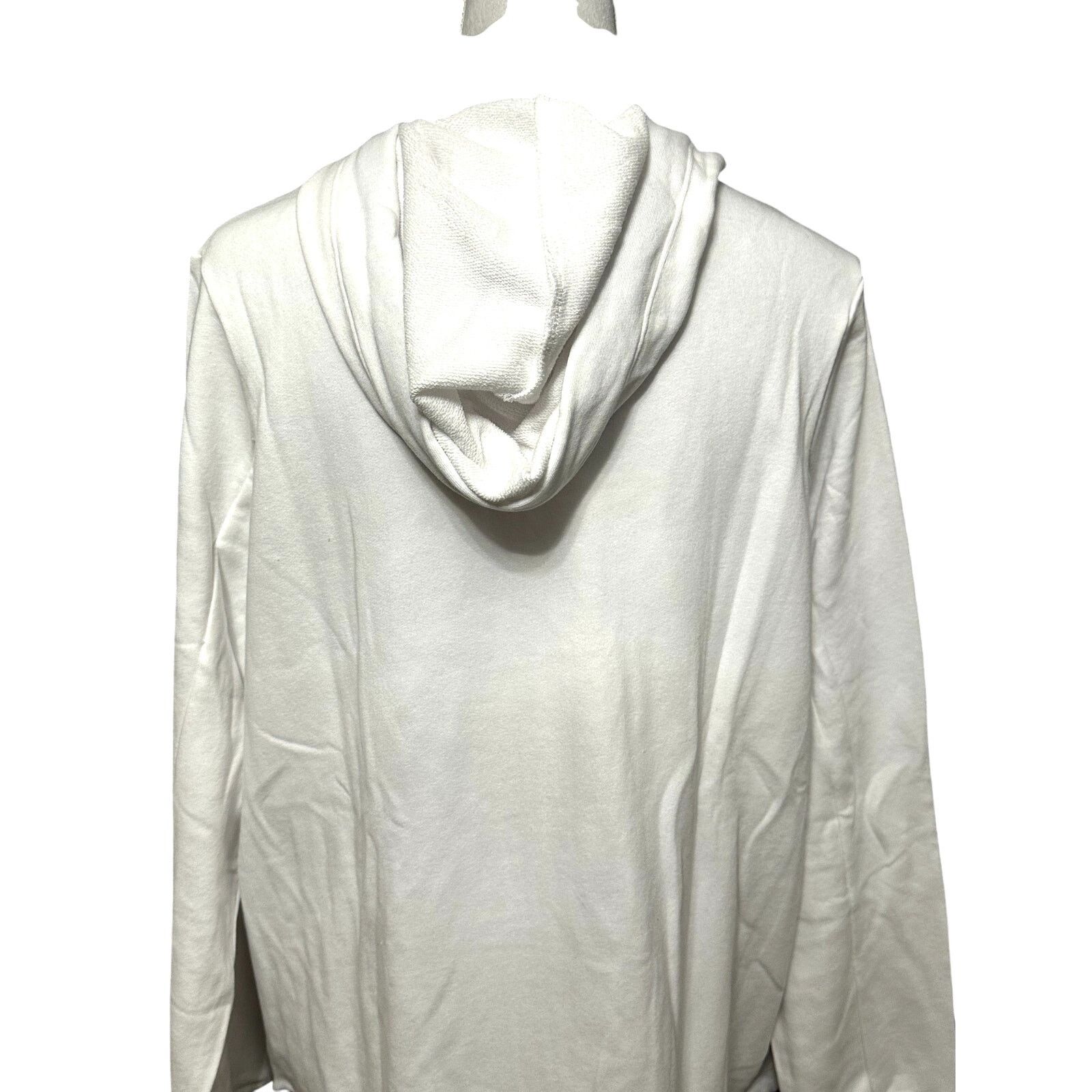 Other Societie Plus Hoodie Jacket Full Front Zip-Up White 18 NWOT Size XXL / US 16-18 / IT 52-54 - 7 Thumbnail