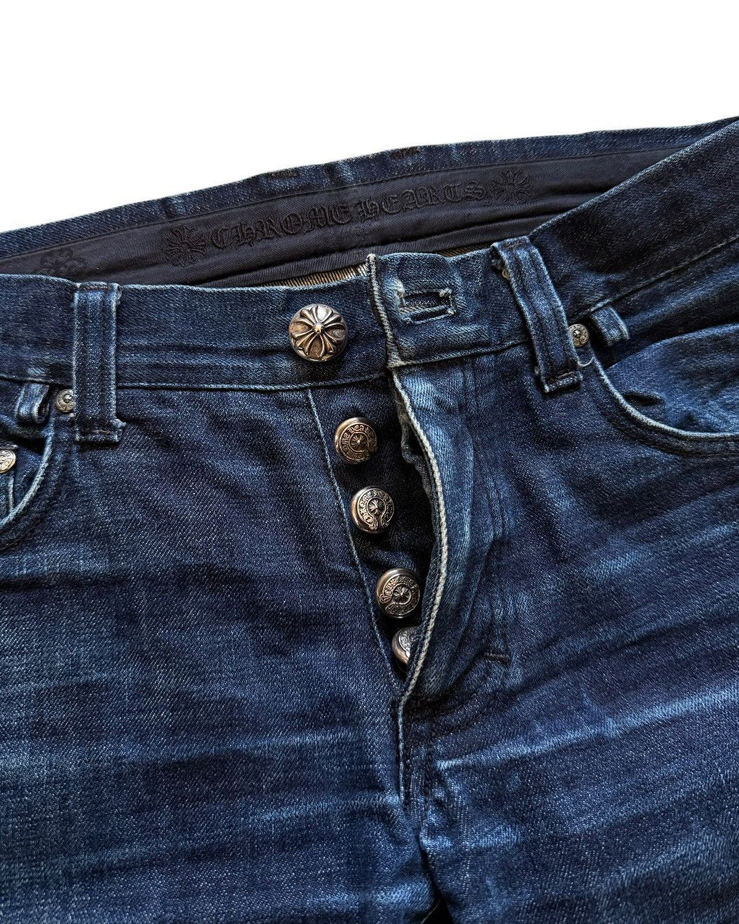 Chrome Hearts chrome hearts denim indigo flare Size US 30 / EU 46 - 2 Thumbnail