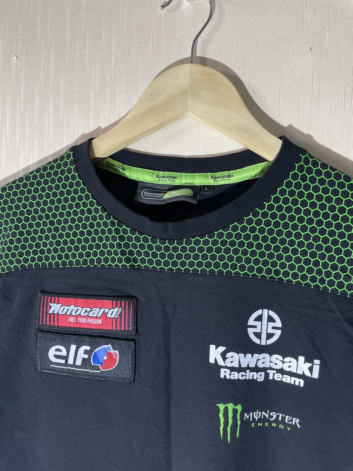 Vintage Kawasaki racing streetwear T shirt Size US L / EU 52-54 / 3 - 6 Thumbnail