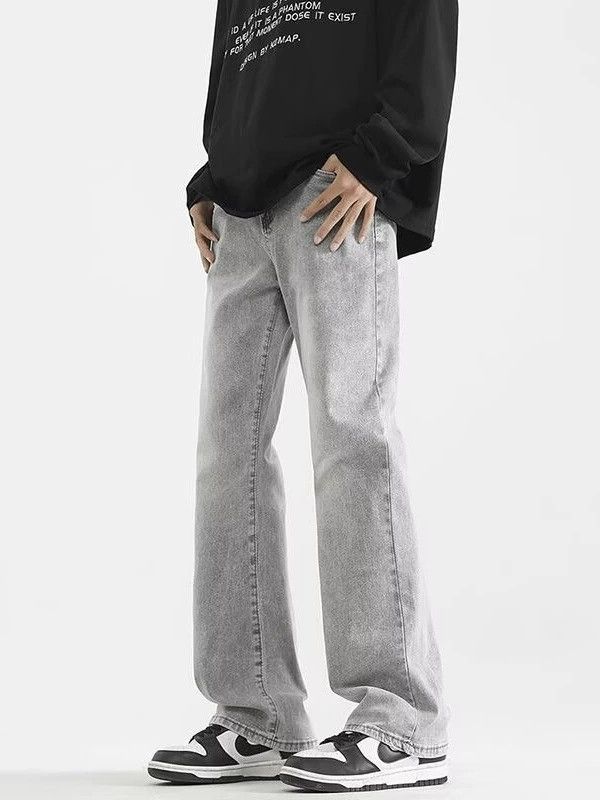 Japanese Brand × Jean American grey straight slim fit casual jeans y2k Size US 32 / EU 48 - 2 Thumbnail