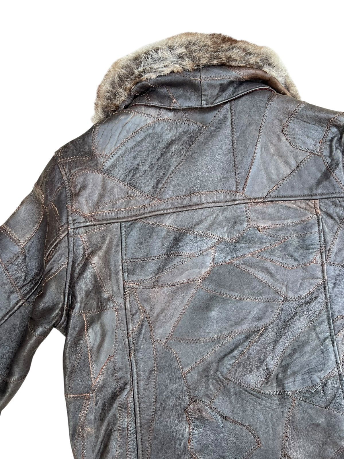 If Six Was Nine Faux Fur Patchwork Sheepskin Leather Jacket All The Way Size US S / EU 44-46 / 1 - 21 Thumbnail