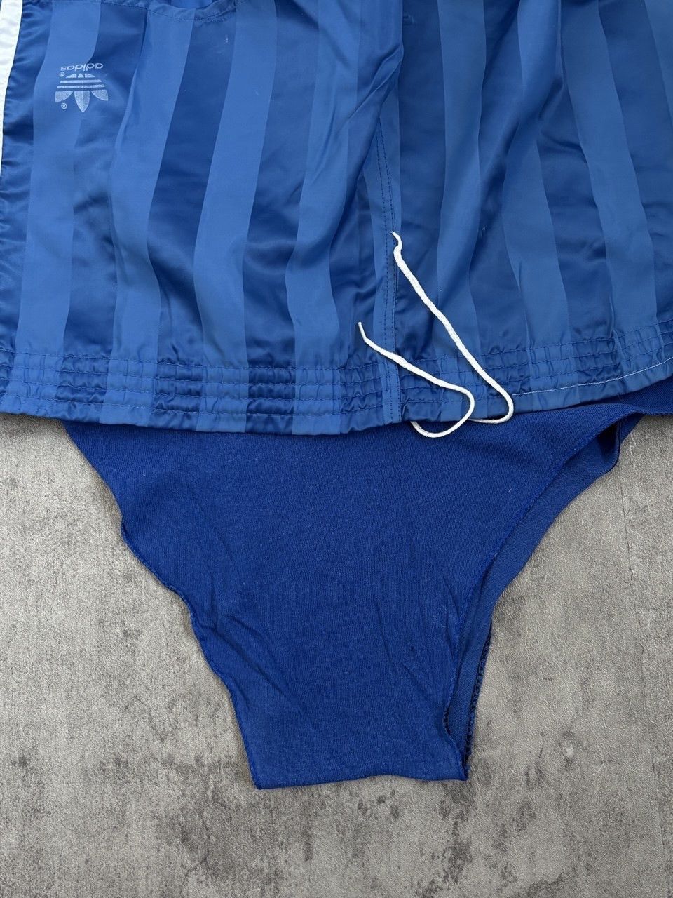 Adidas Vintage 1980's Adidas West Germany Striped Nylon Shorts Blue Size US 36 / EU 52 - 13 Thumbnail