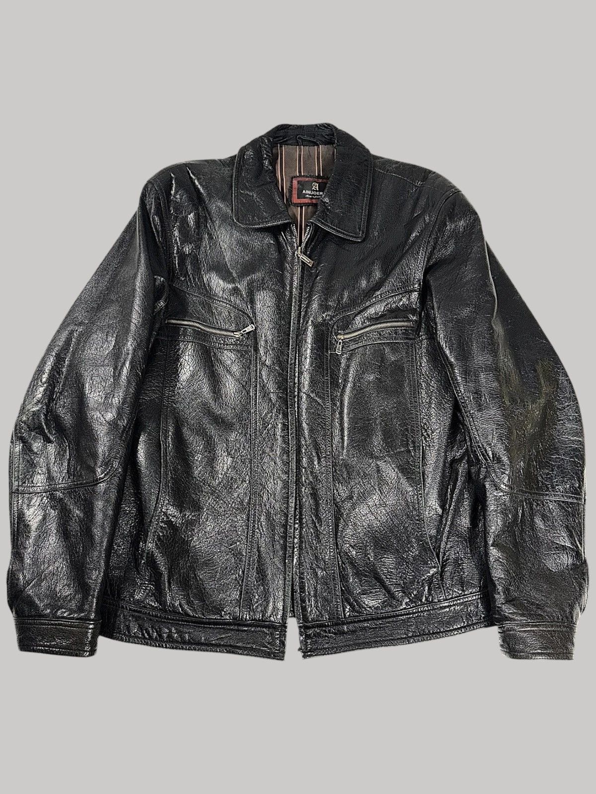 Vintage Vintage leather jacket textured Size US M / EU 48-50 / 2 - 1 Thumbnail