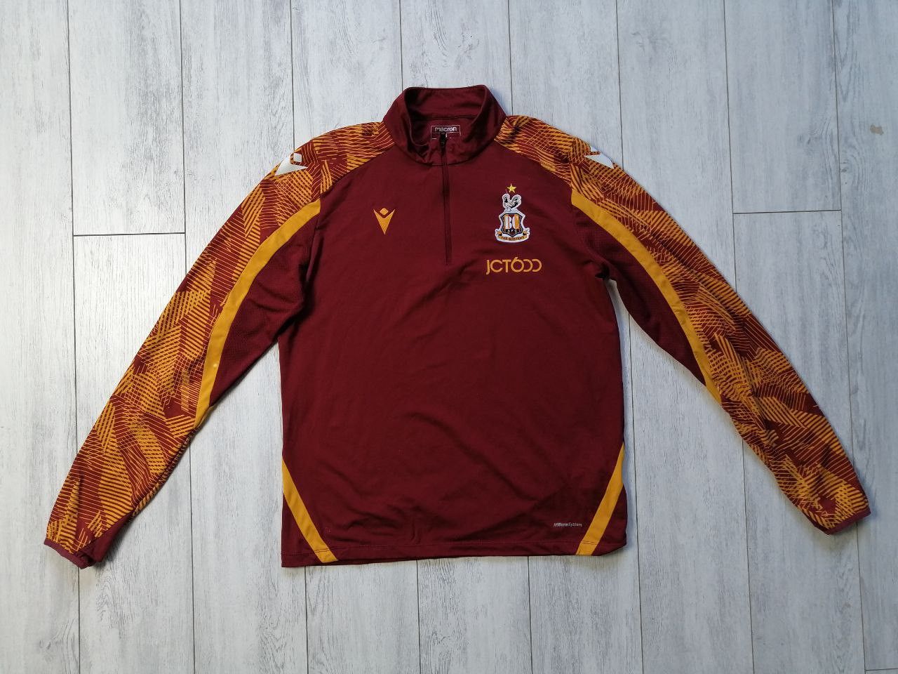 Macron Macron Bradford City 1/4 Zip Sweatshirt Size S Size US S / EU 44-46 / 1 - 1 Thumbnail