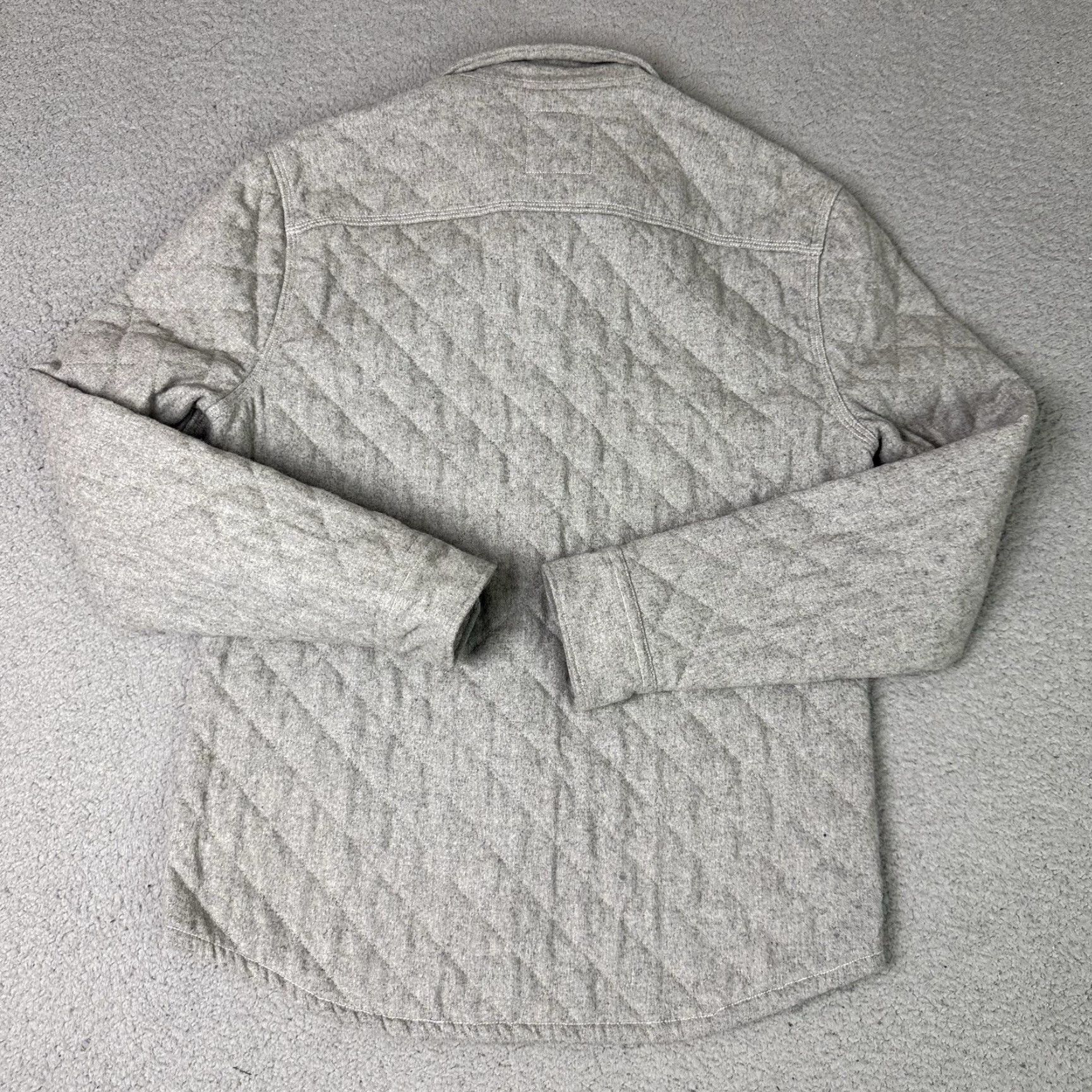 Allsaints AllSaints Jacket Unisex Adults M Grey Wool Quilted Lining Cotton Spitalfield Randal Zip Button Size US M / EU 48-50 / 2 - 4 Thumbnail