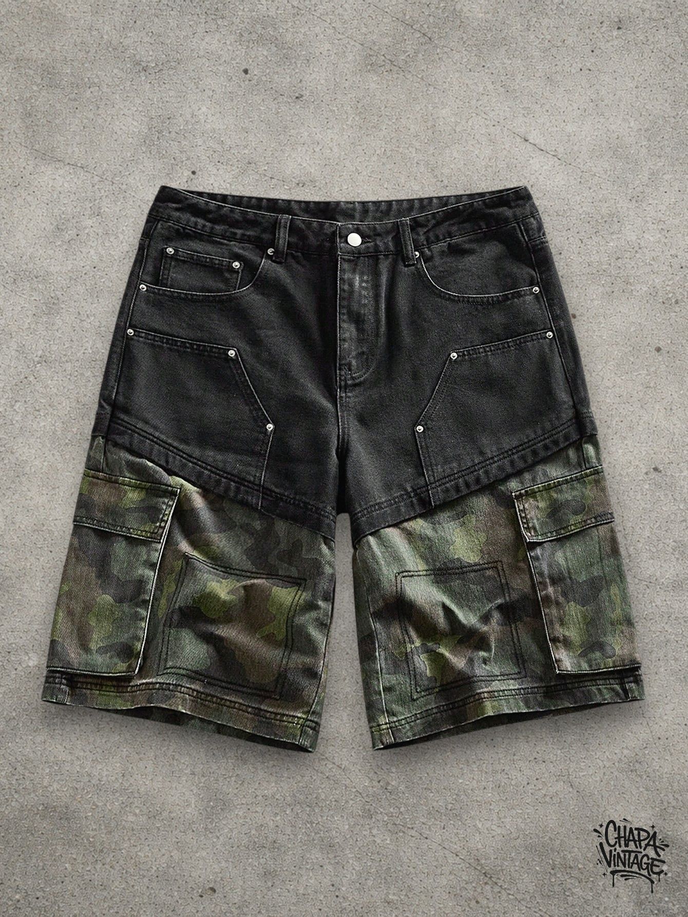 Japanese Brand Cargo gray jeans shorts Size US 32 / EU 48 - 1 Thumbnail