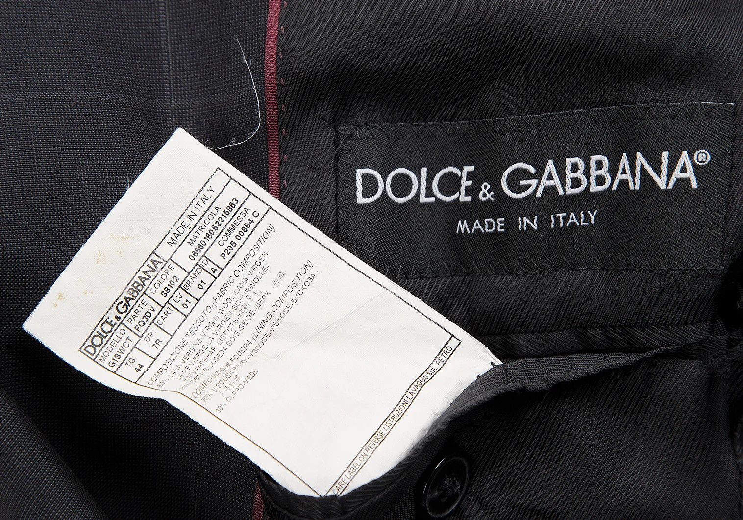 Dolce & Gabbana Sicily Check 2B Jacket in Charcoal Size 44 Size US S / EU 44-46 / 1 - 18 Thumbnail