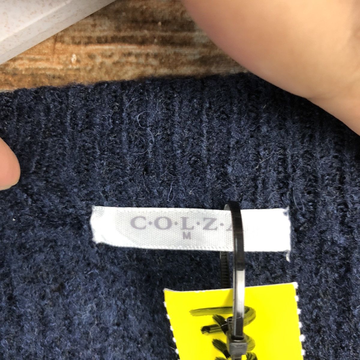 Japanese Brand Colza Dark Blue Cardigan Knitwear #A2201 Size US M / EU 48-50 / 2 - 9 Thumbnail