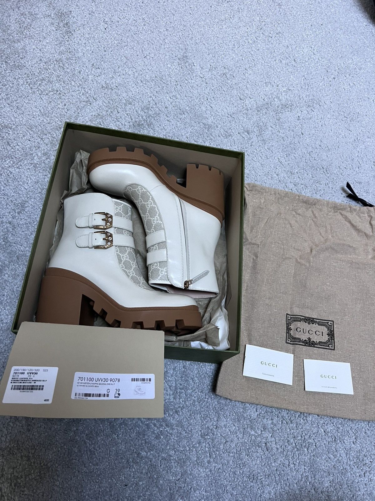 Gucci Gucci Kensington Double Buckle Monogram Boots Size 39 Size US 8 / IT 38 - 3 Thumbnail