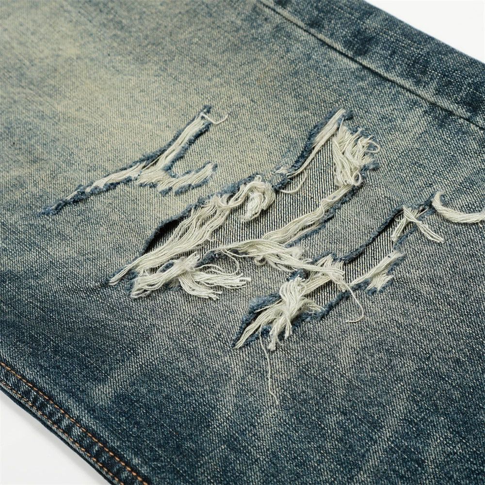Vintage Retro distressed loose gradient punk ripped washed jeans Size US 32 / EU 48 - 6 Thumbnail