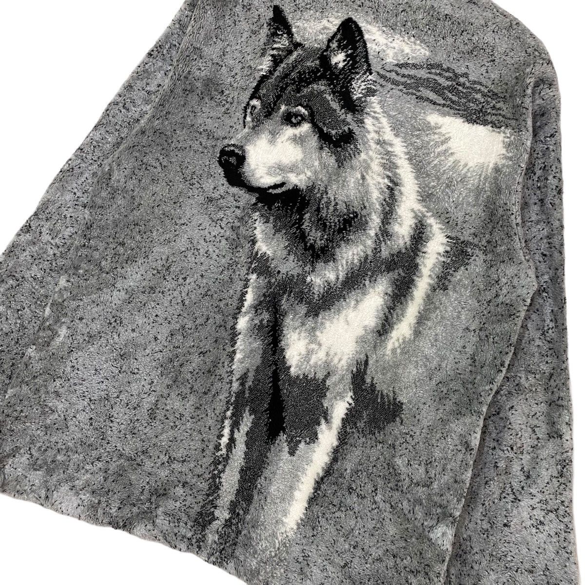 Retrofit 🌟VTG BIG WOLF RETRO OVERPRINT SHERPA ZIPPER JACKET Size US S / EU 44-46 / 1 - 8 Thumbnail
