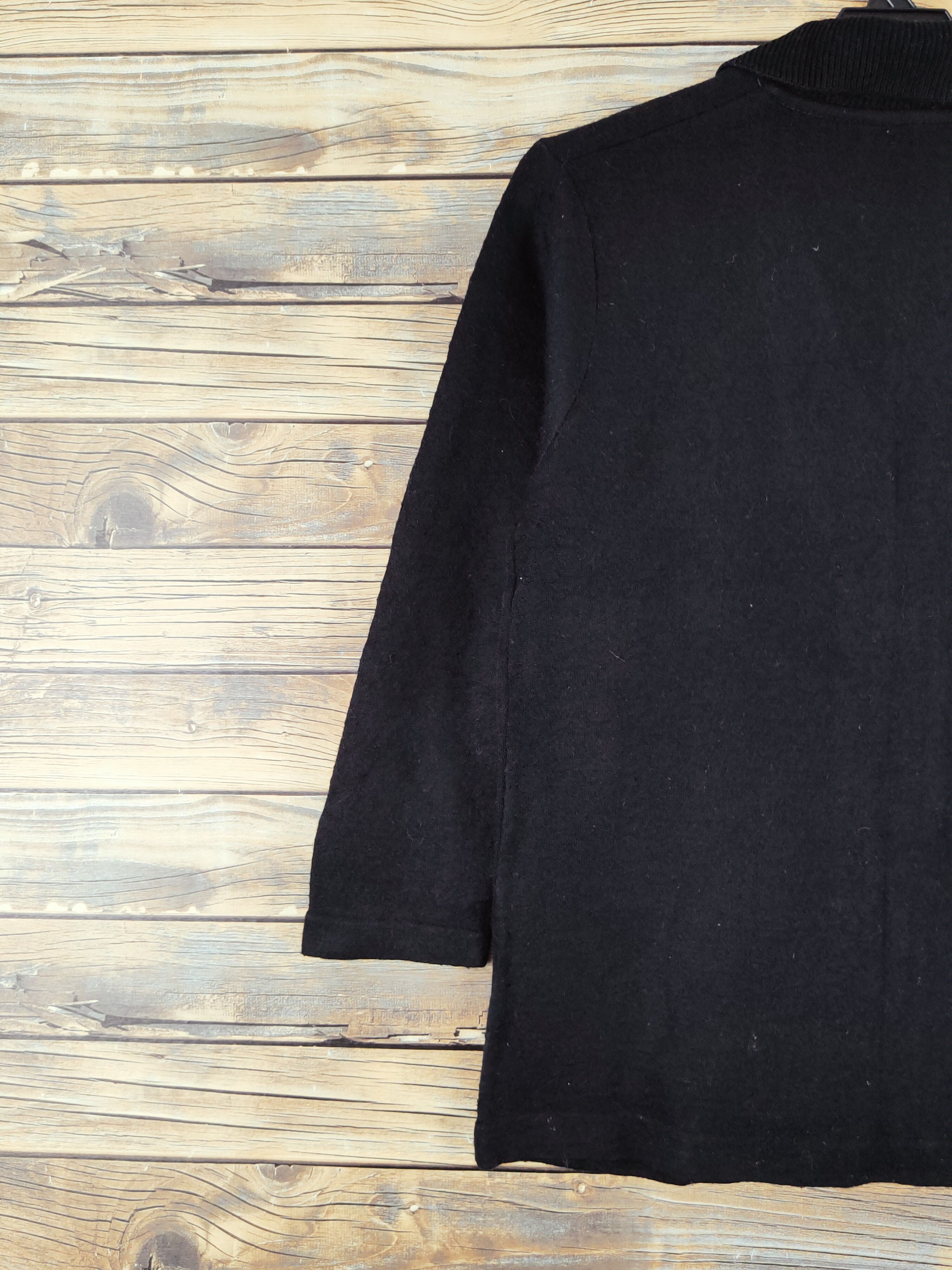 Homespun Knitwear × Japanese Brand × Vintage Japanese Brand Black Knitwear Cardigan #W980 Size S / US 4 / IT 40 - 9 Thumbnail