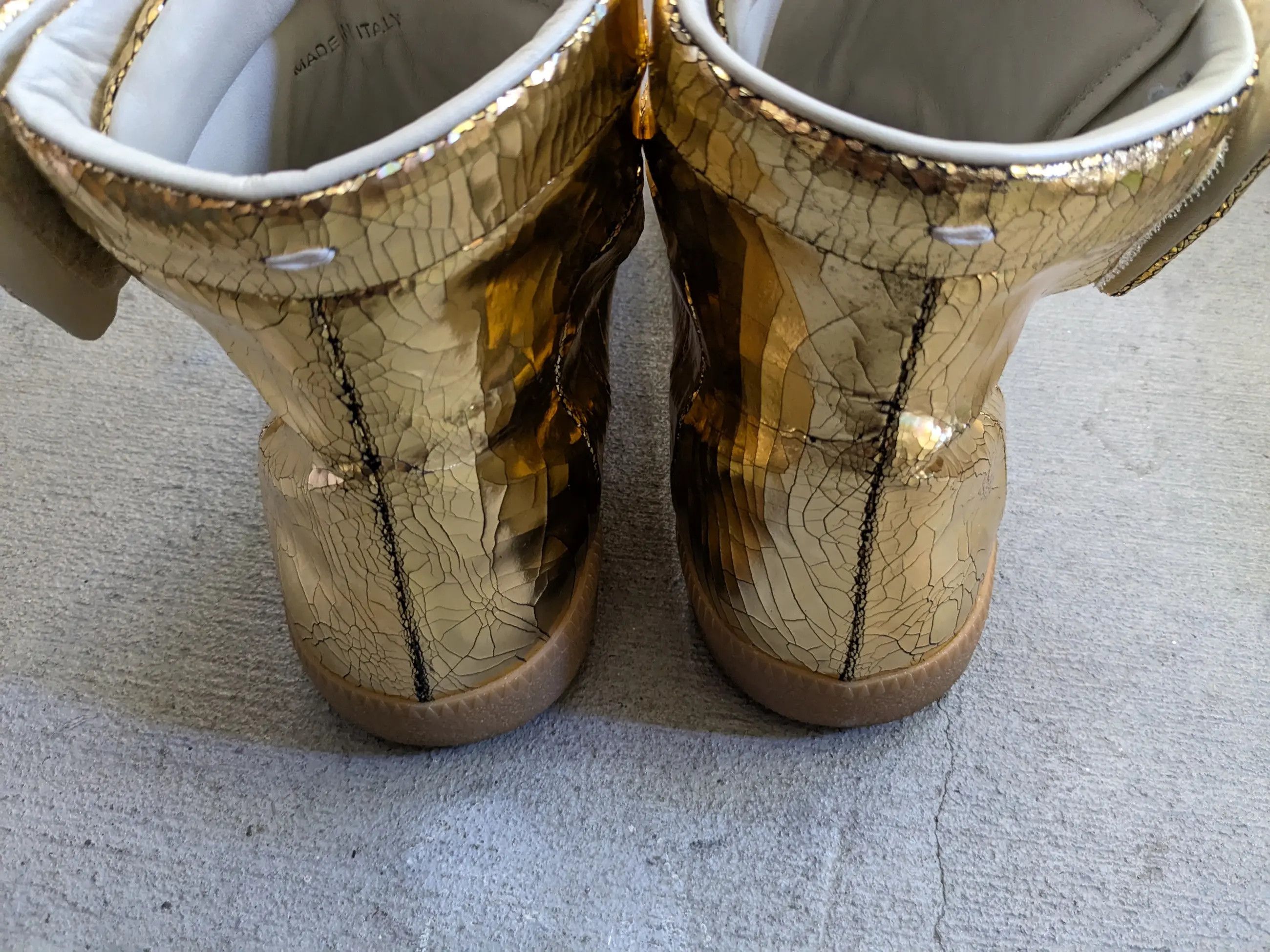 Maison Margiela Maison Margiela Future High Tops Gold 10 43 Cracked Size US 10 / EU 43 - 19 Thumbnail