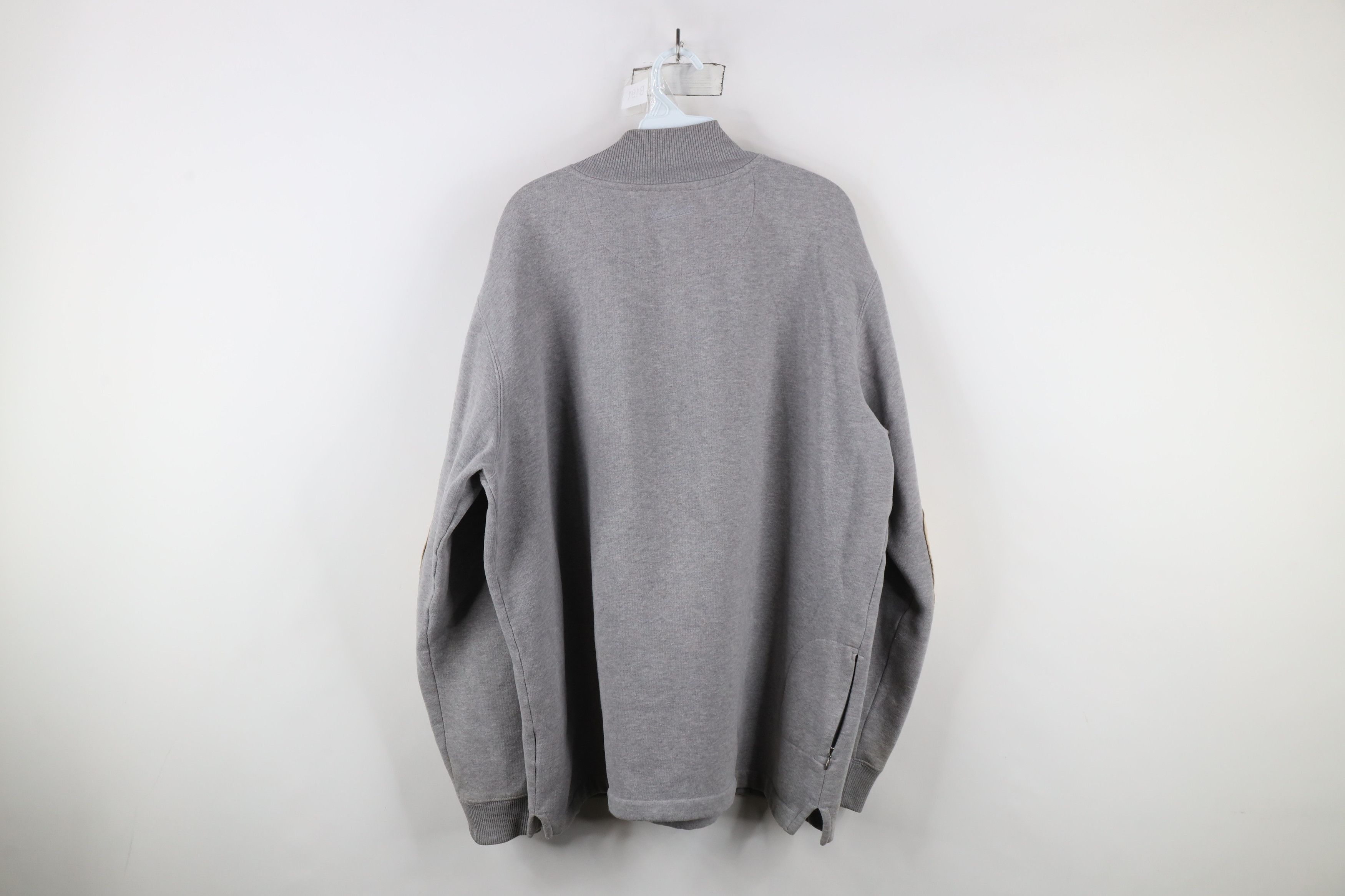 Vintage × Woolrich Woolen Mills Vintage Woolrich Touch Elbow Patch Half Zip Sweatshirt Gray Size US L / EU 52-54 / 3 - 13 Thumbnail