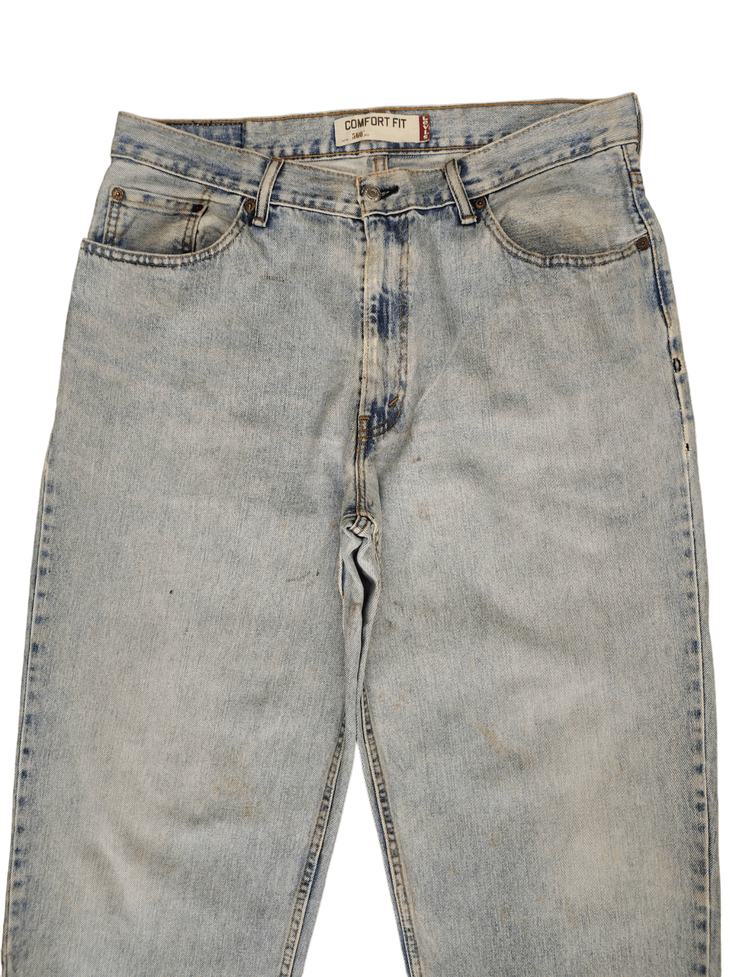 Levi's Vintage Clothing Size 36x30.5 Vintage Levis 560 Light Wash Jeans Distressed Size US 36 / EU 52 - 2 Thumbnail