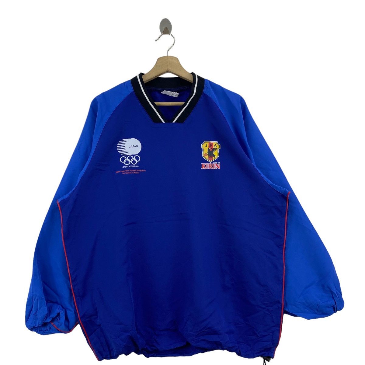 image of Olympics X Jfa Kirin Japan Football Association Logo Print in Navy, Men's (Size Large)