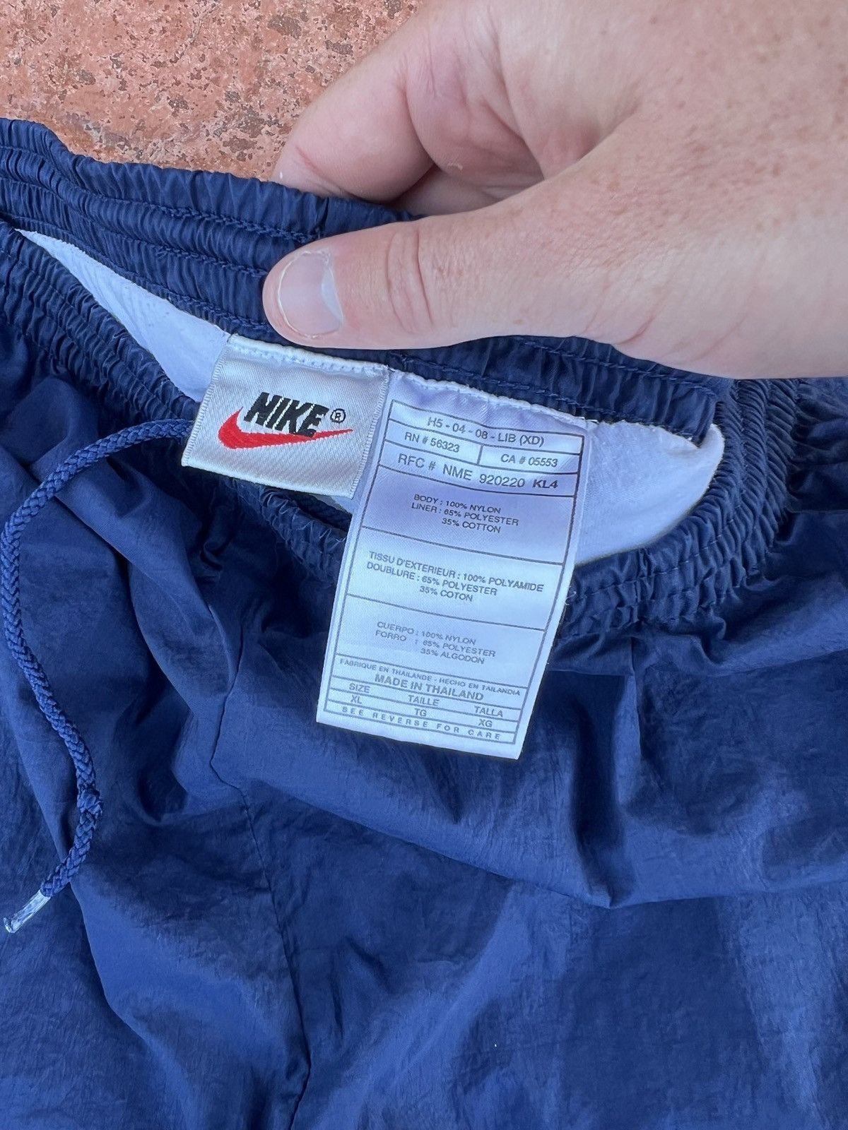 Nike Vintage White Tagged Blue Nike Spell Out Track Pants Size US 38 / EU 54 - 5 Thumbnail