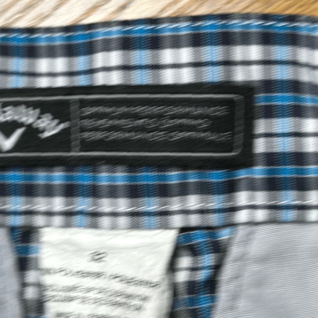 Callaway Callaway Mens Blue Black Plaid Golf Shorts 32 Performance Chino Regular Inseam 10” Blue Mens Size US 32 / EU 48 - 7 Thumbnail
