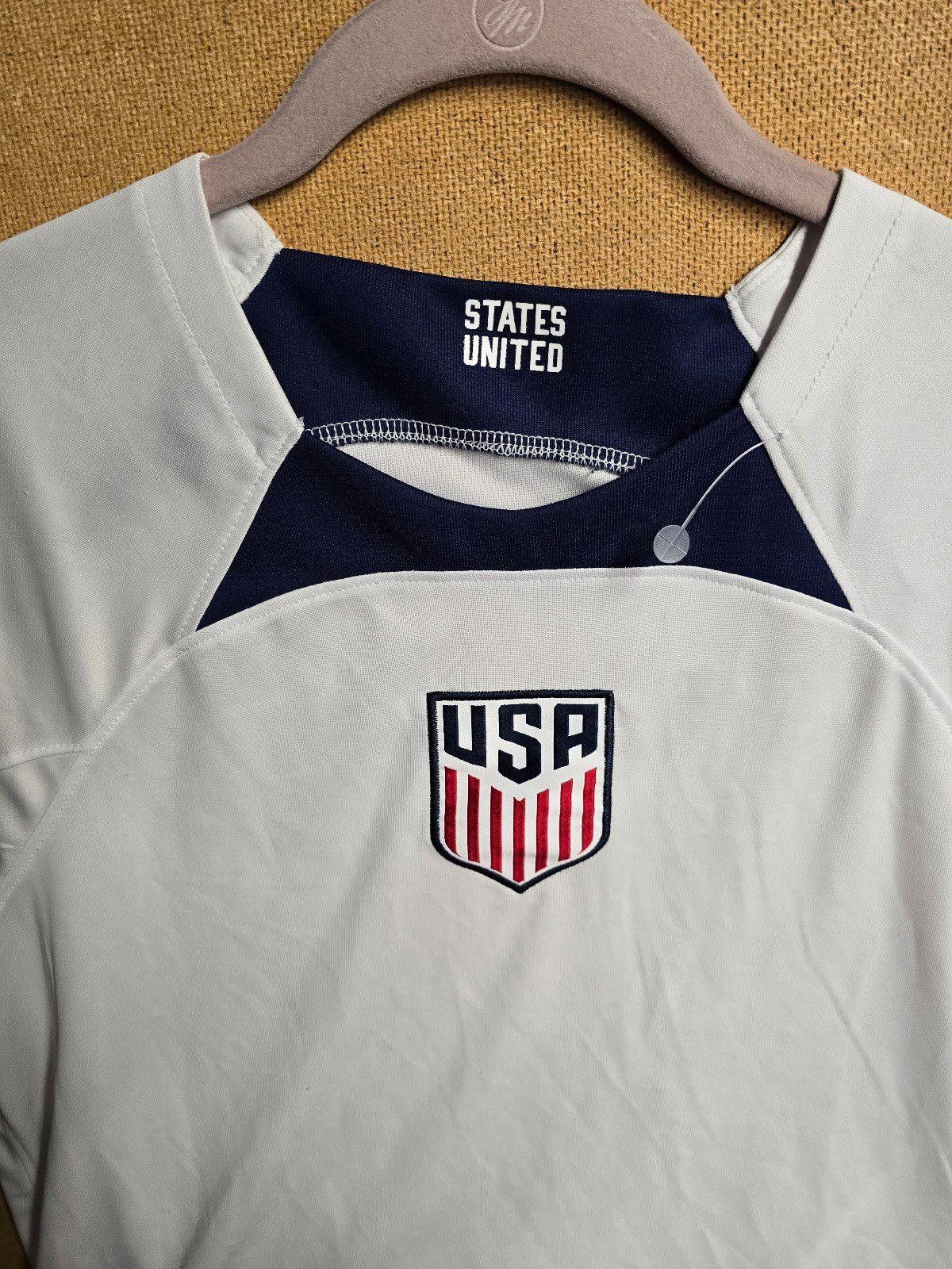 Nike Nike Team USA 22/23 Stadium Home White Soccer Jersey, Size M Size US M / EU 48-50 / 2 - 2 Thumbnail