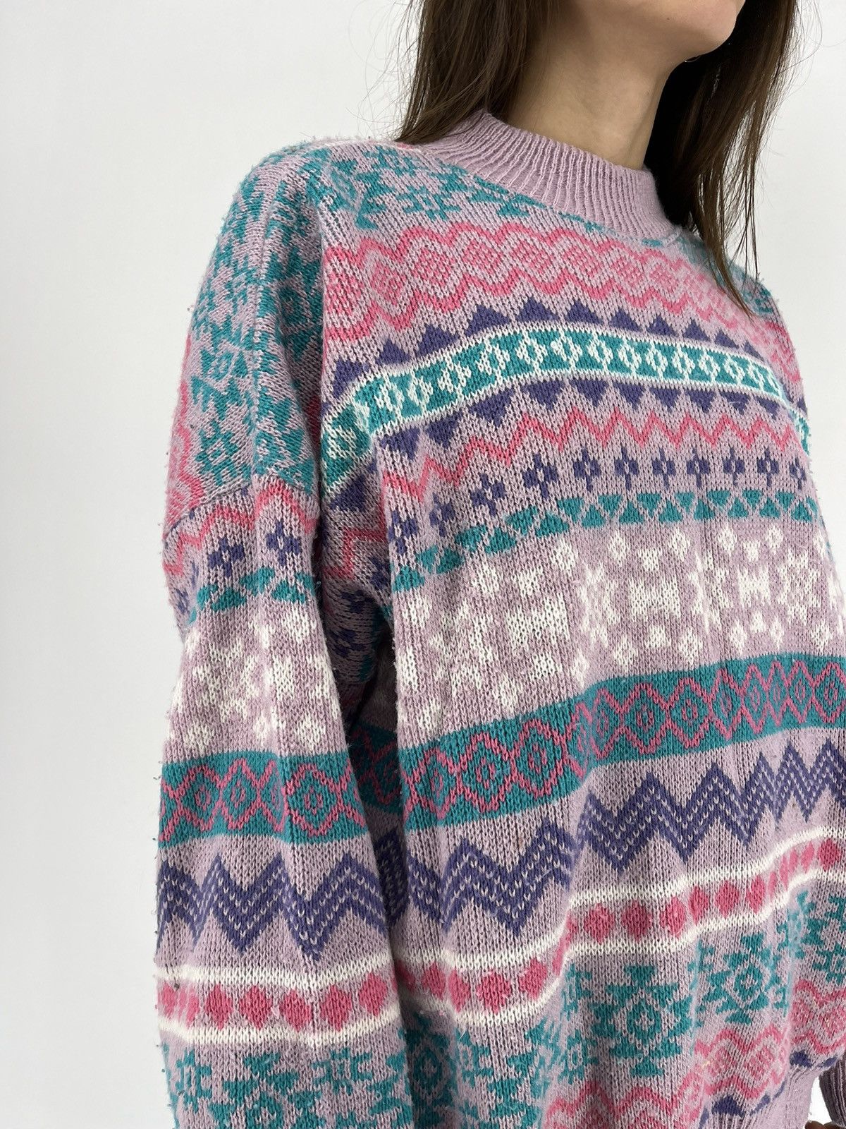 Vintage Vintage 90s Wool Sweater Oversize Made in Itali Size M / US 6-8 / IT 42-44 - 3 Thumbnail
