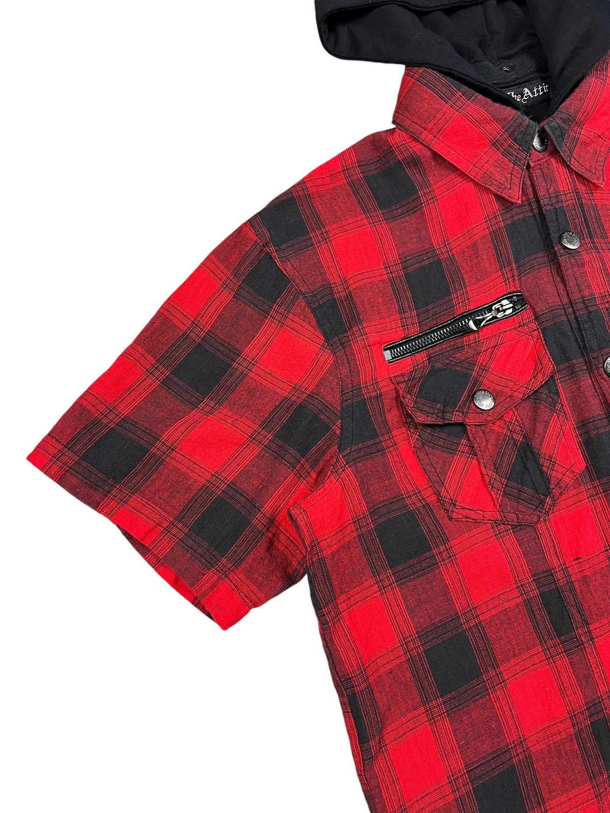 If Six Was Nine × In The Attic × Japanese Brand In The Attic Tartan Cross Poem Hooded Button Shirt Size US S / EU 44-46 / 1 - 4 Thumbnail