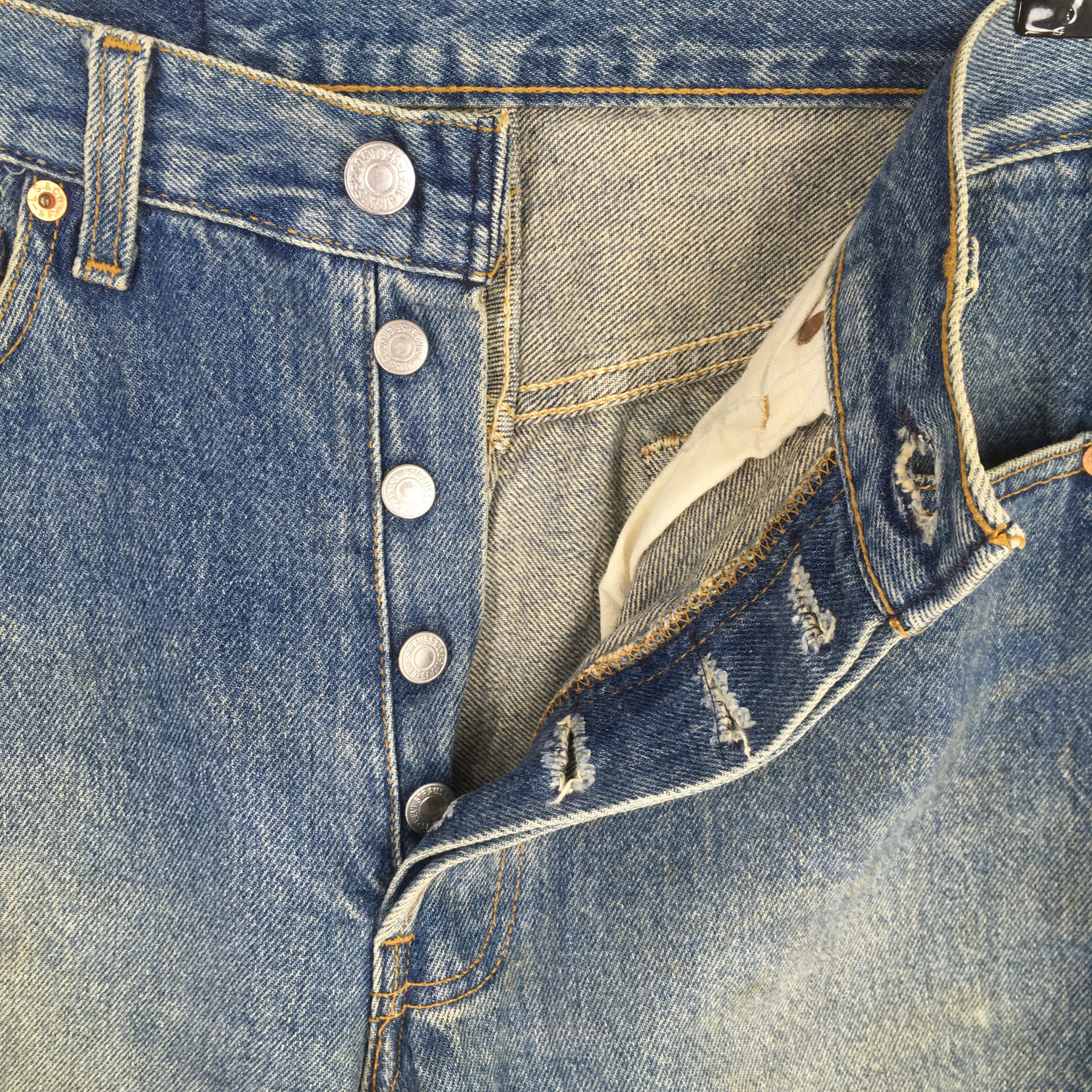 Levi's Size 28x30 Vintage 90s Levi's 501 Straight Leg Jeans S502 Size US 28 / EU 44 - 6 Thumbnail