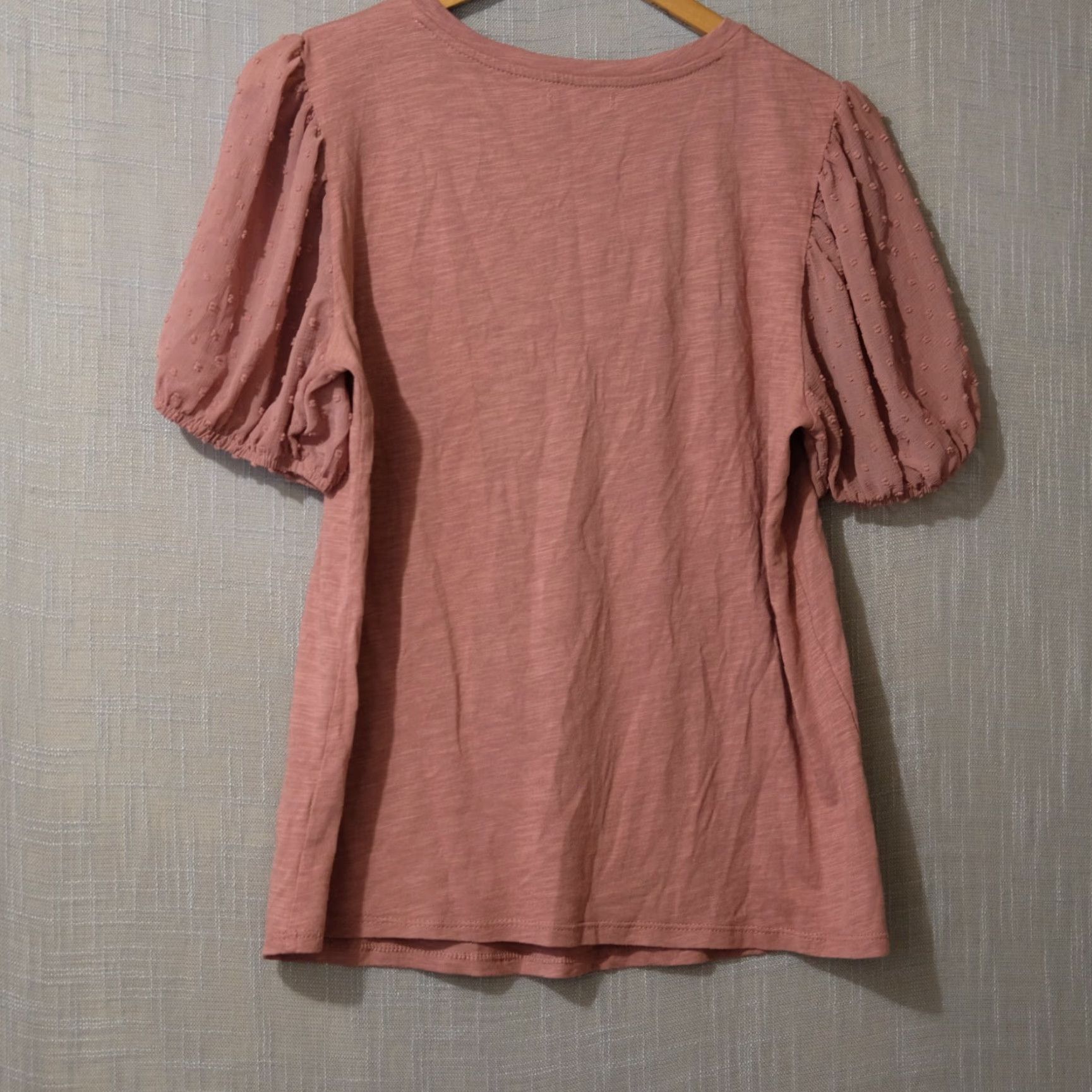 Vintage Maurices Top ShortSleeve Old Rose Pink Soft Stretch Women's L Shirt Pink Lace 90s Rose Style Womens L Size L / US 10 / IT 46 - 4 Thumbnail