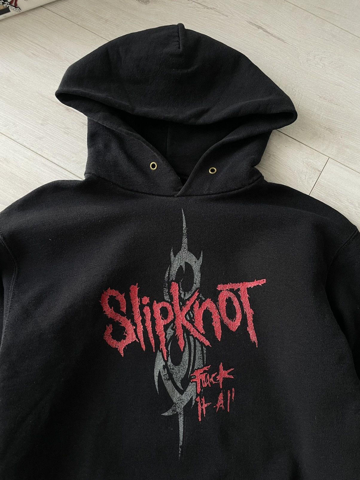 Band Tees Vintage 00's Slipknot Fuck Black Hoodie Band Size US S / EU 44-46 / 1 - 3 Thumbnail