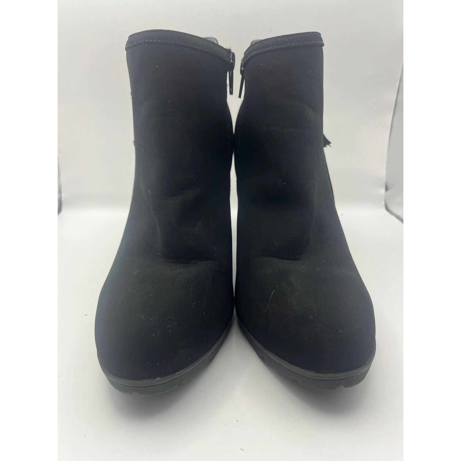 Unknown London Black Ankle Boot Heels Zip Up Dress Booties Women’s Size 9M Size US 9 / IT 39 - 5 Thumbnail